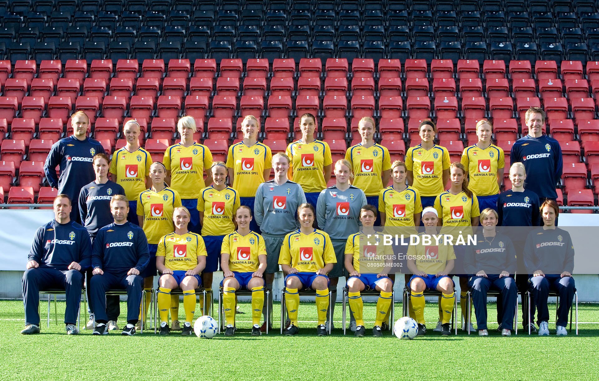 Fotboll, Dam, Sverige. lagbild