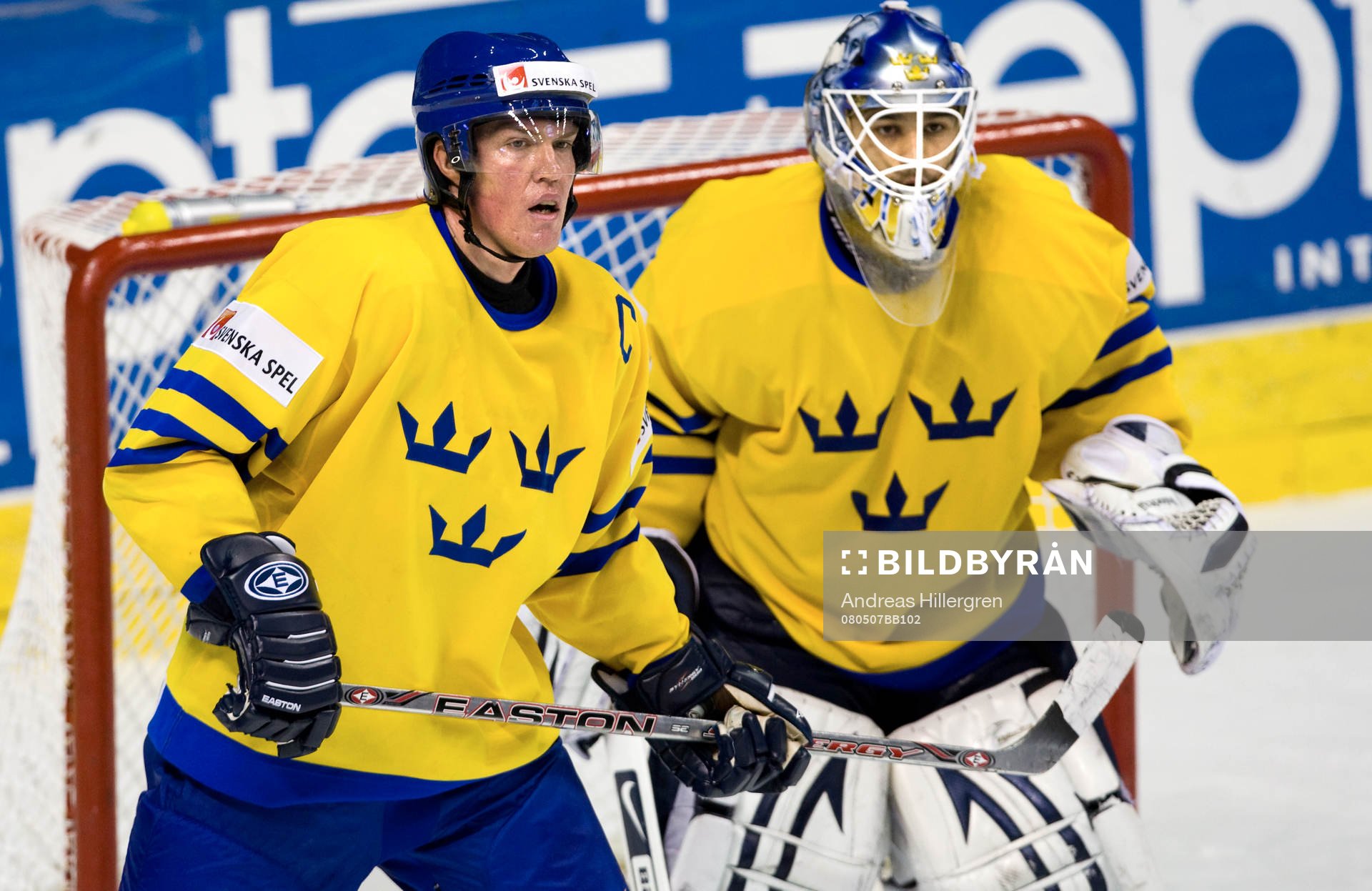 Kenny Jönsson och Stefan Liv, målvakt