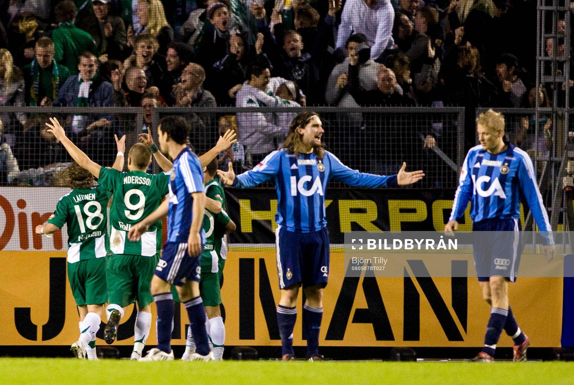 Hammarby, jubel och Jan Tauer, och Djurgården depp
