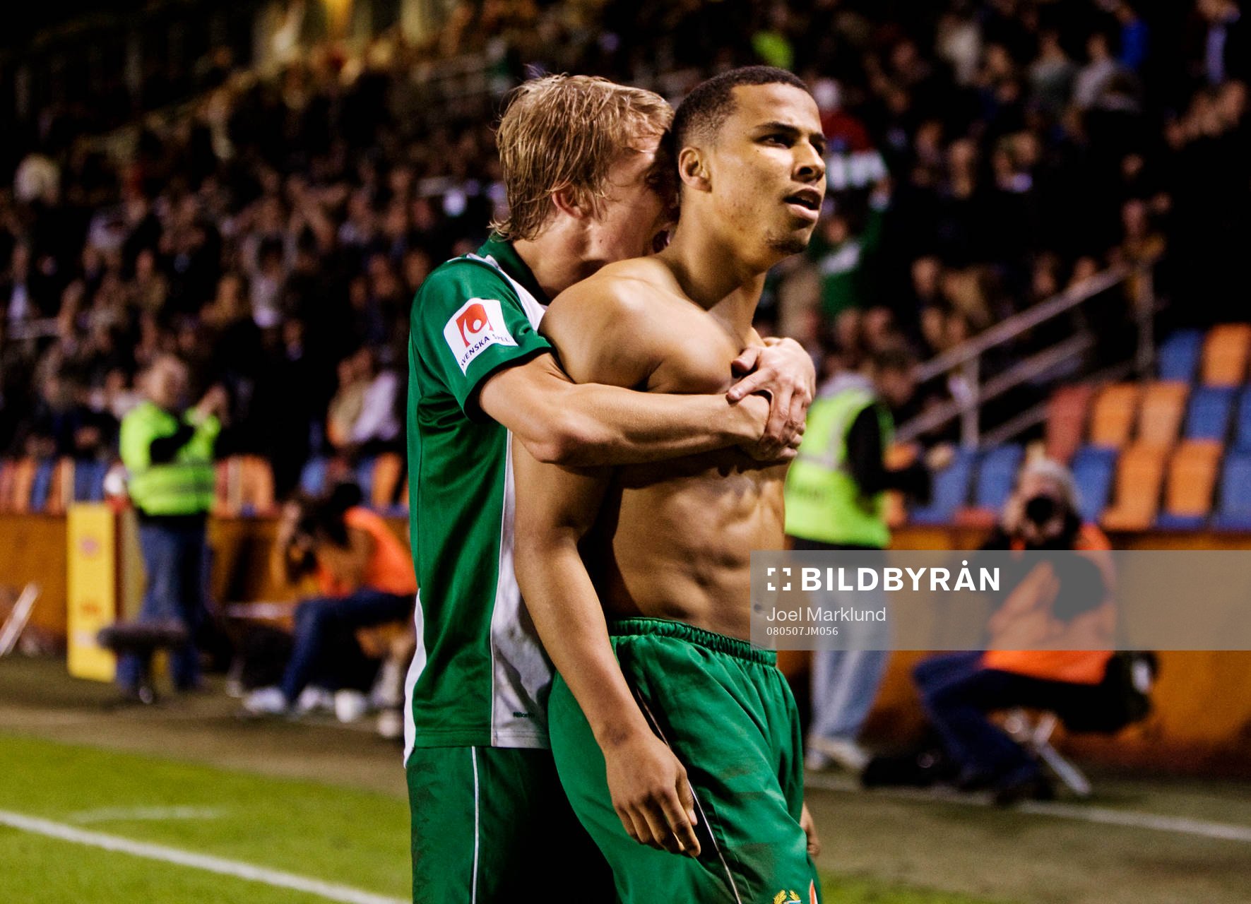 Emil Johansson och Charlie Davies, Hammarby, jubel