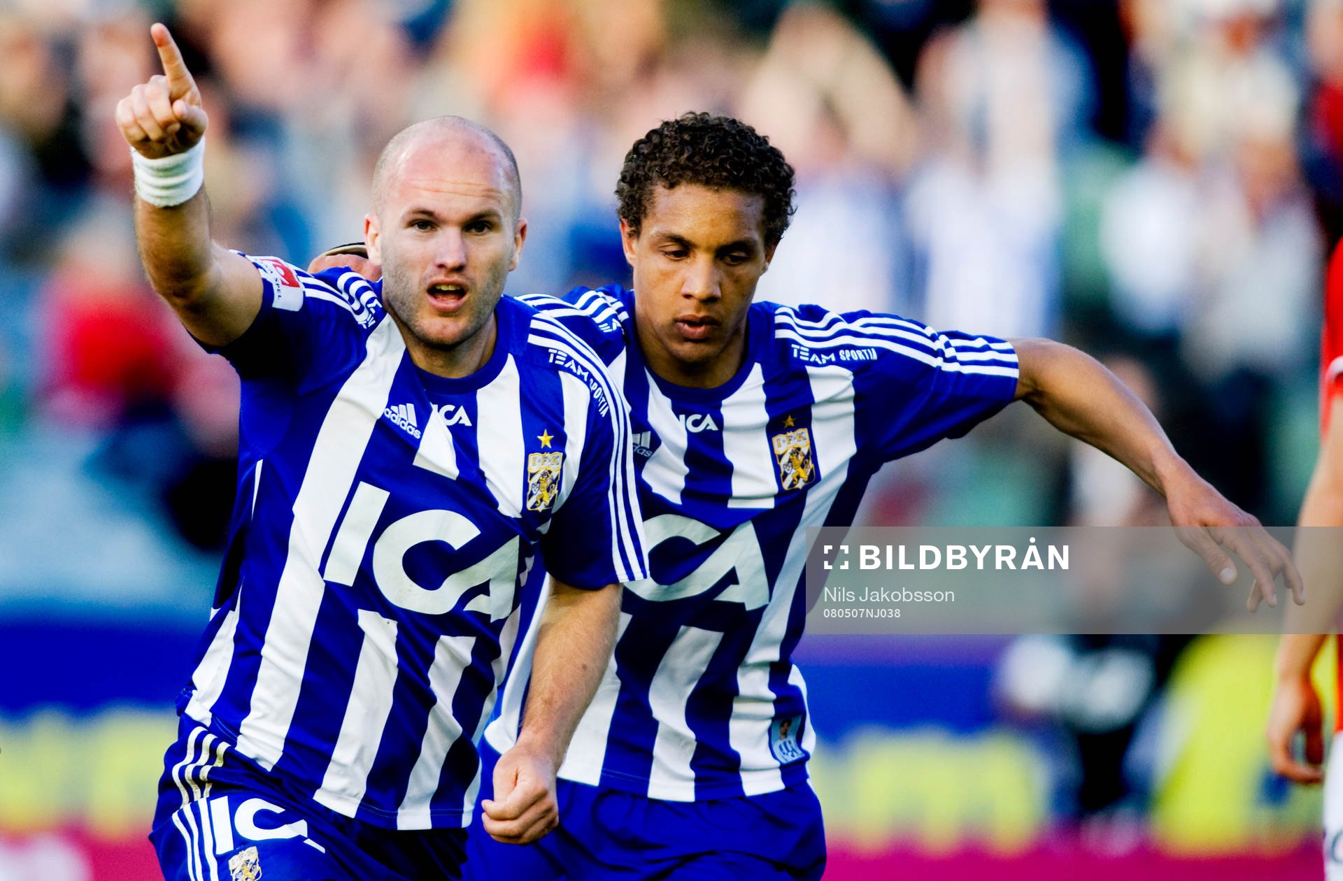 Jonas Wallerstedt, Mathias Ranégie, Göteborg, jubel