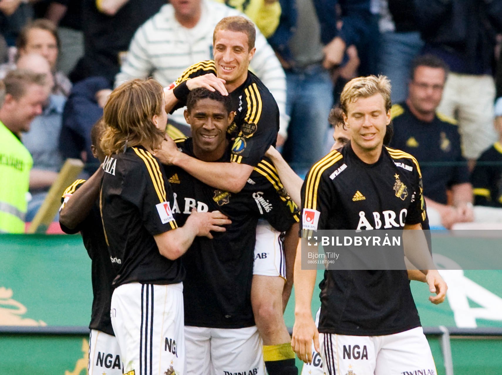 Kenny Pavey, och Khari Stephenson, AIK. Jubel, glädje