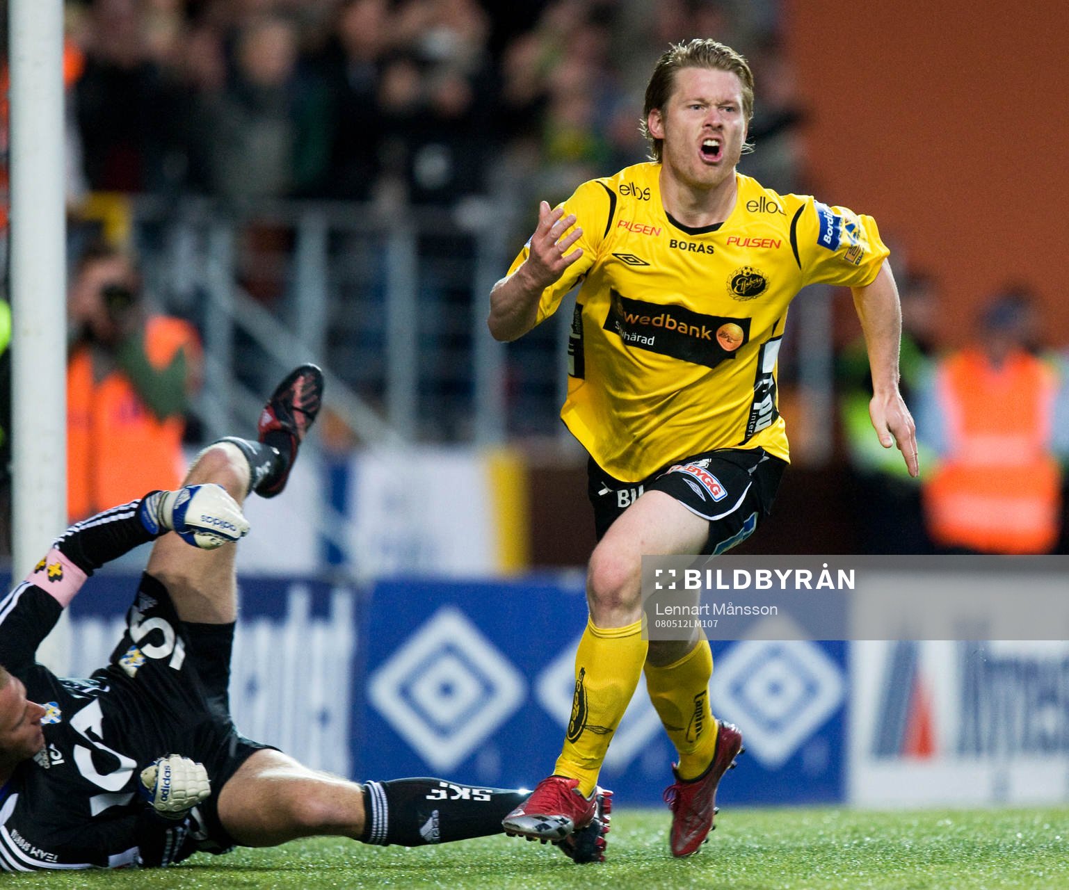1-0, Fredrik Berglund har överlistat Kim Christensen. Jubel