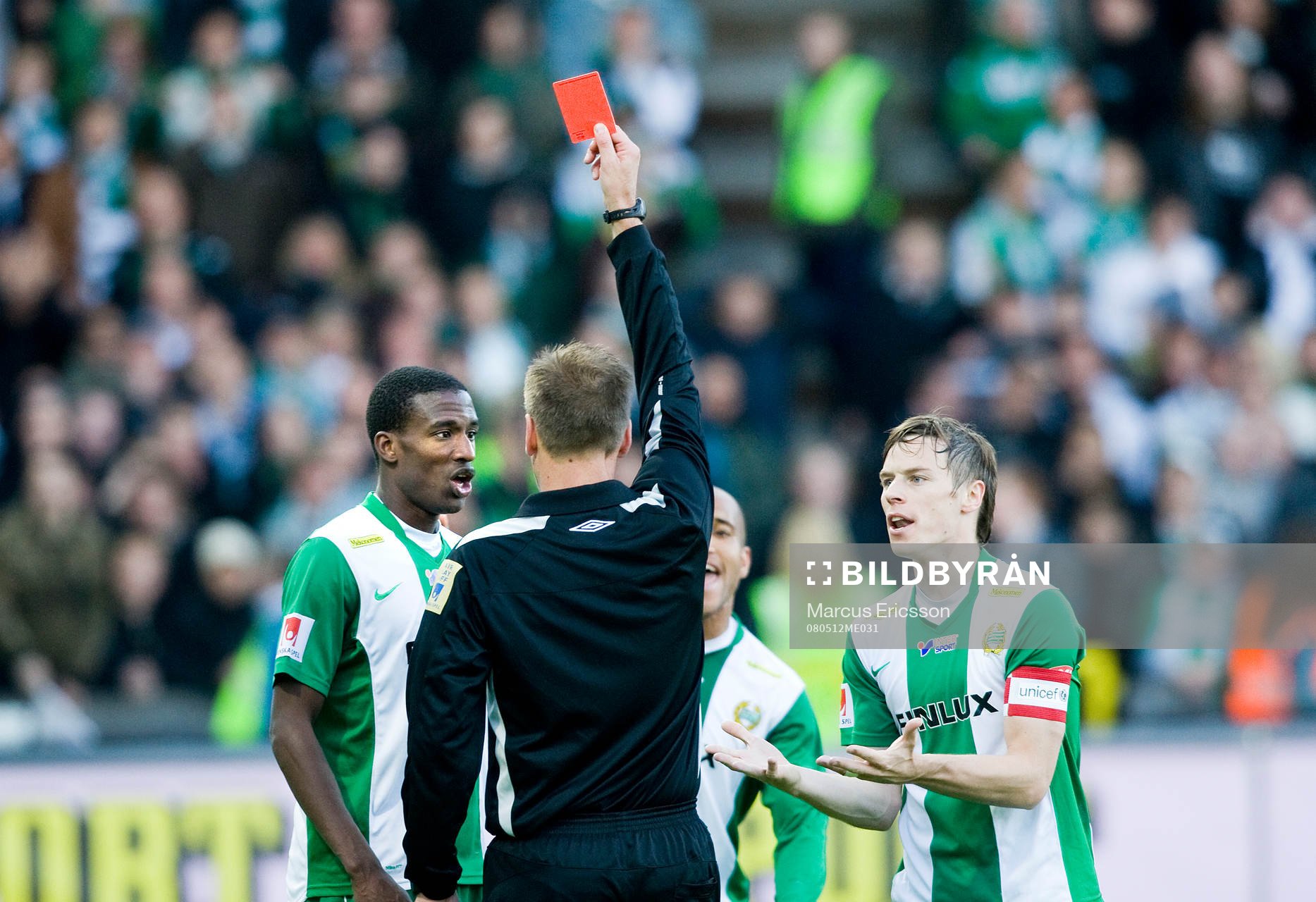 José Monteiro de Macedo, Hammarby, utvisas. Rött kort,
