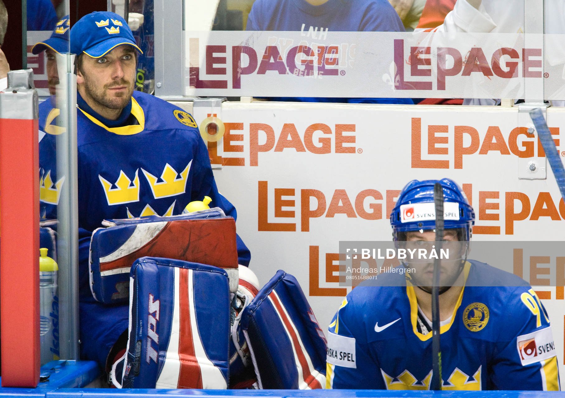Henrik Lundqvist, målvakt och Per Ledin
