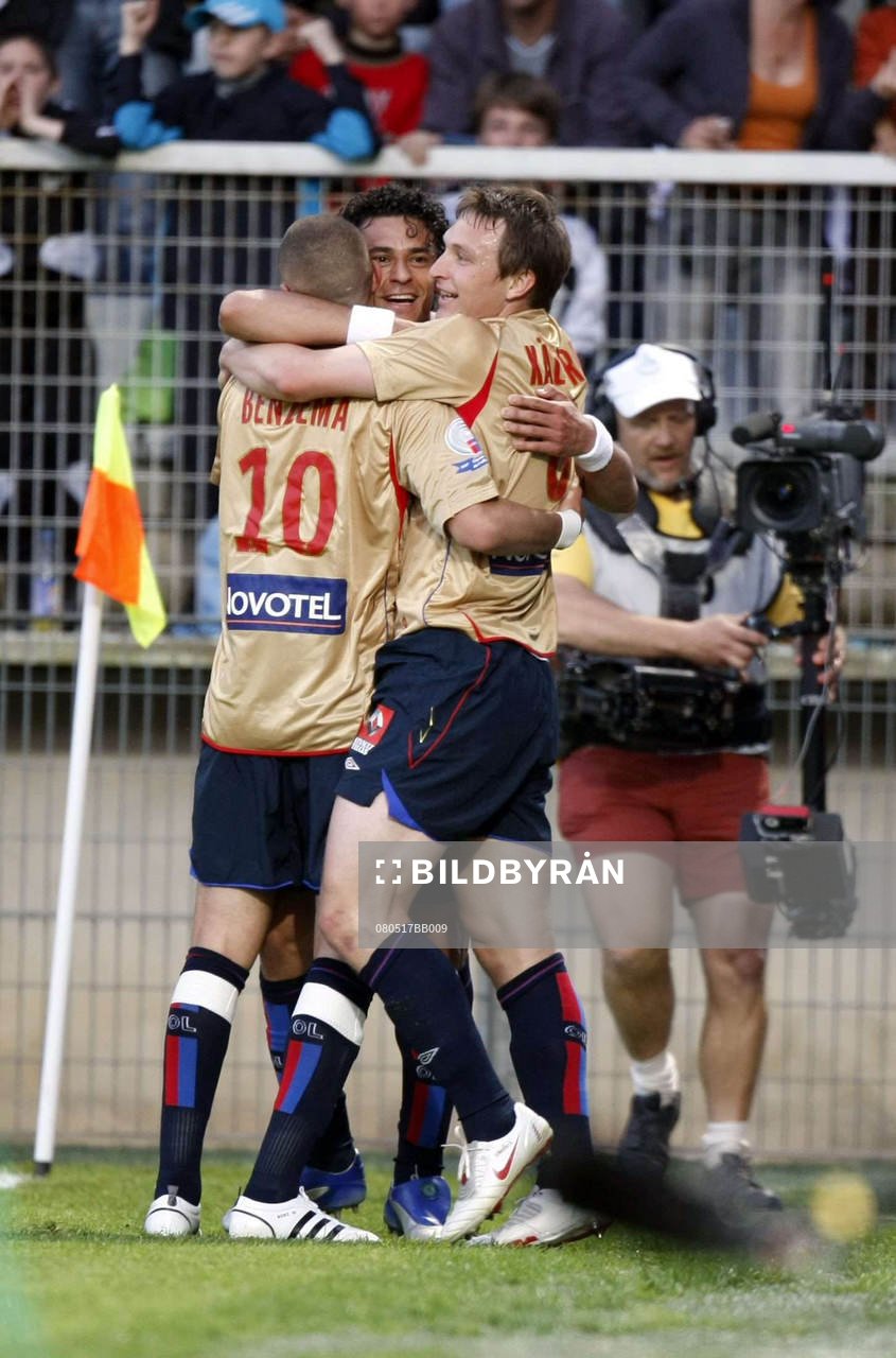 Fotboll, fransk, Lyon, Franska Mästare 2008. Benzema, Fred