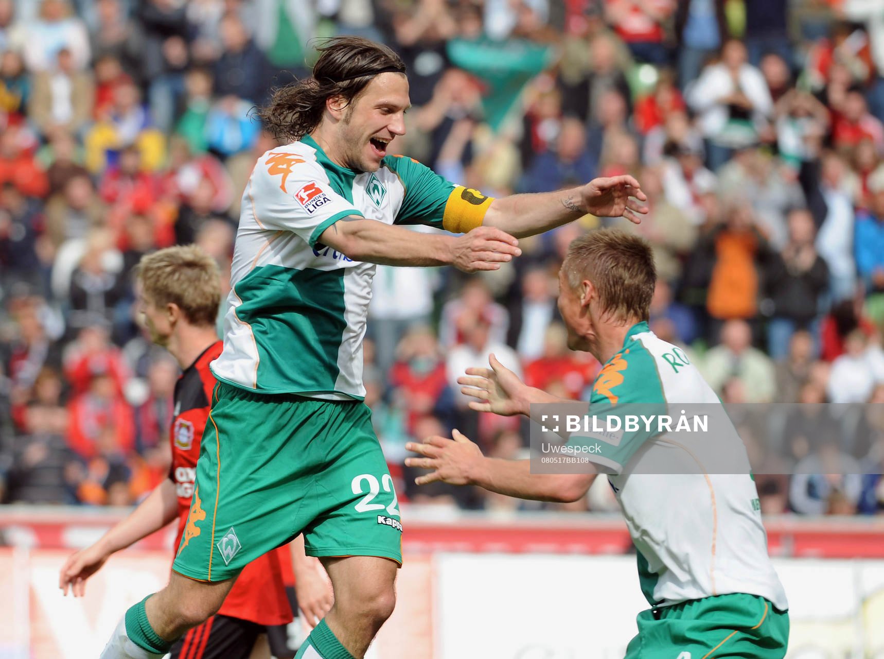 Torsten Frings och Markus Rosenberg, jubel