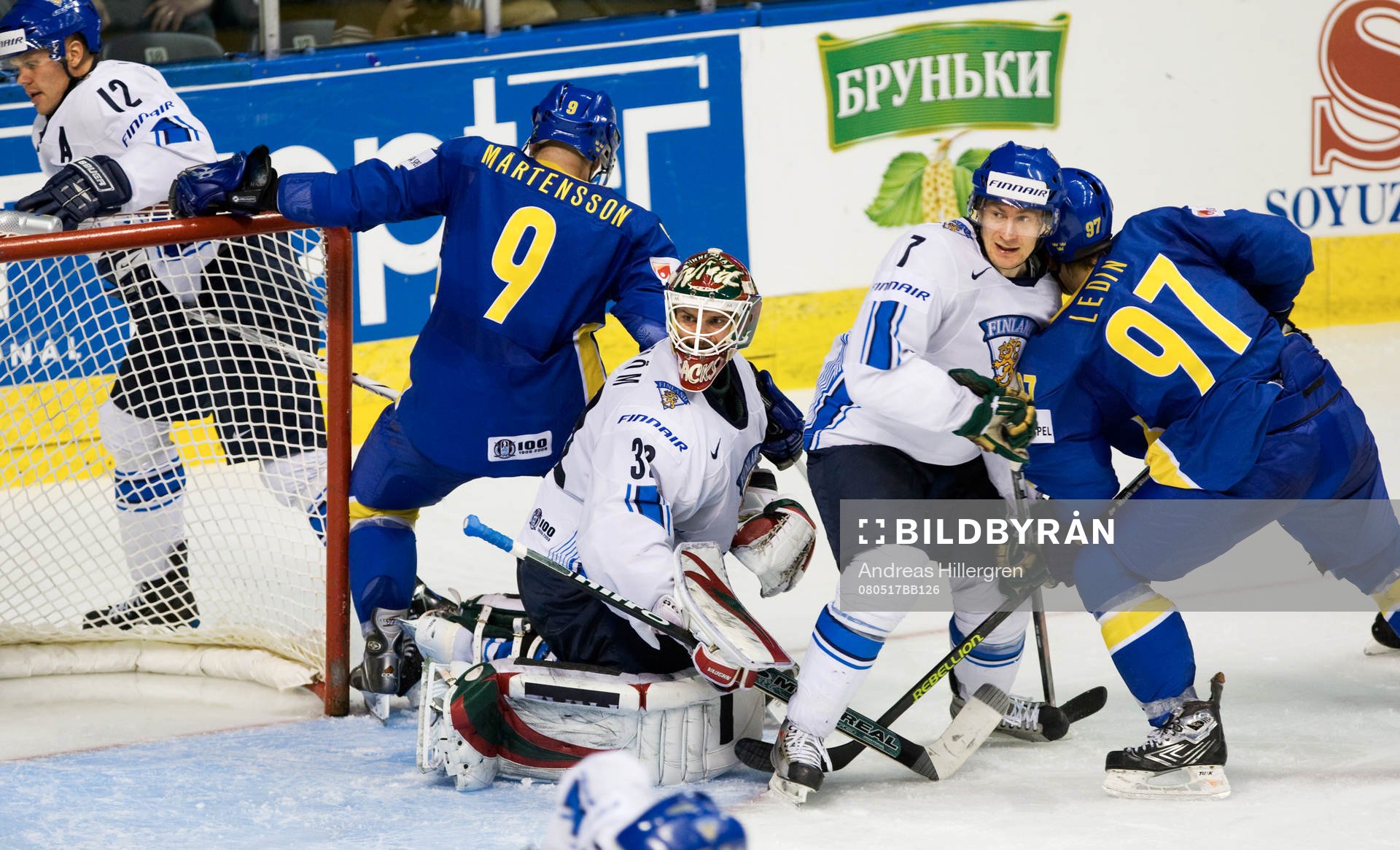 Niklas Bäckström, målvakt, Tony Mårtensson, Per Ledin