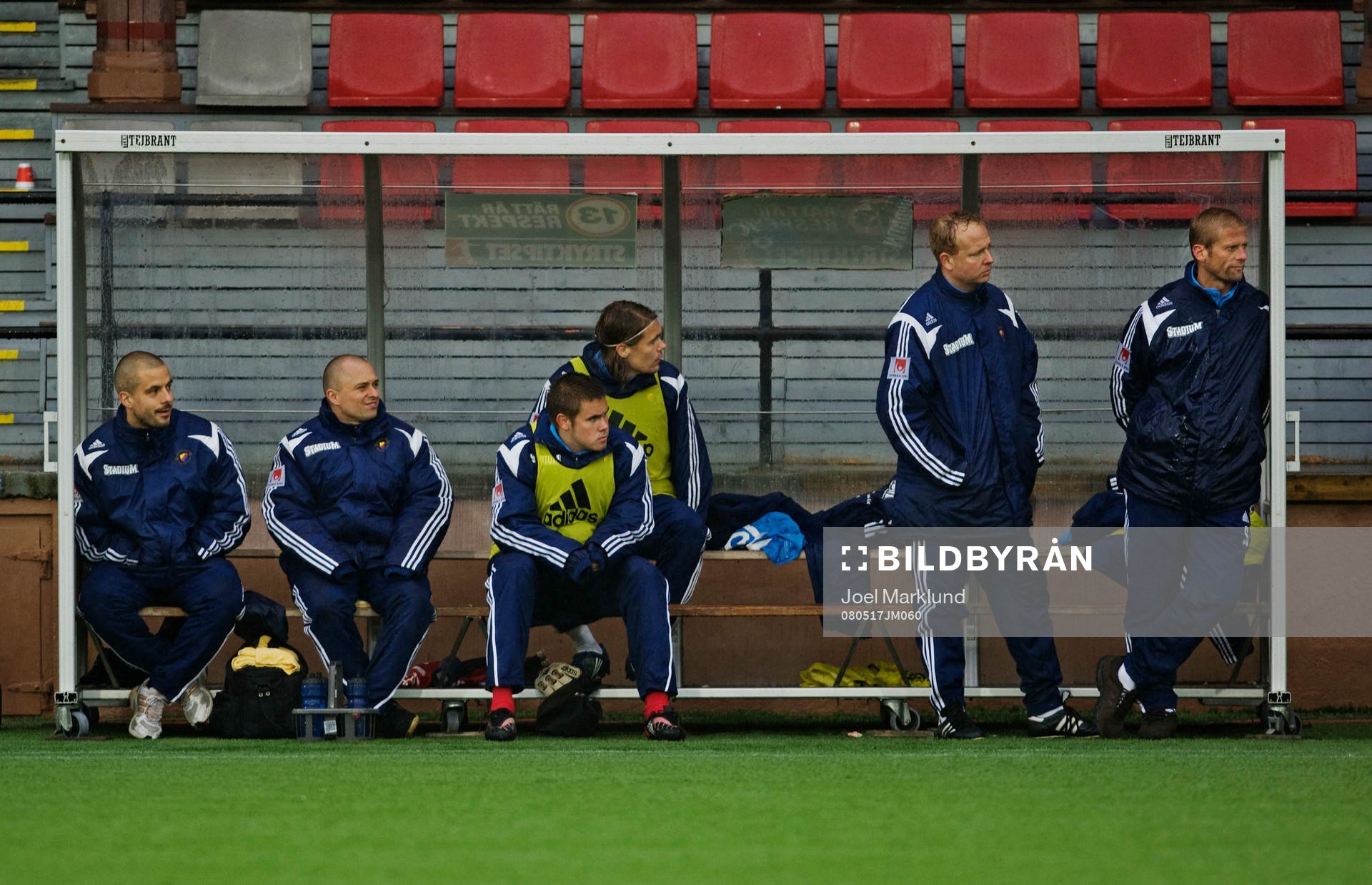  Djurgårdens avbytarbänk.
