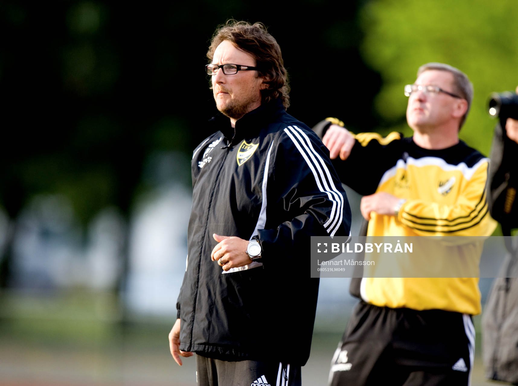Per Folkesson och Patrik Lennartsson, tränare, IFK