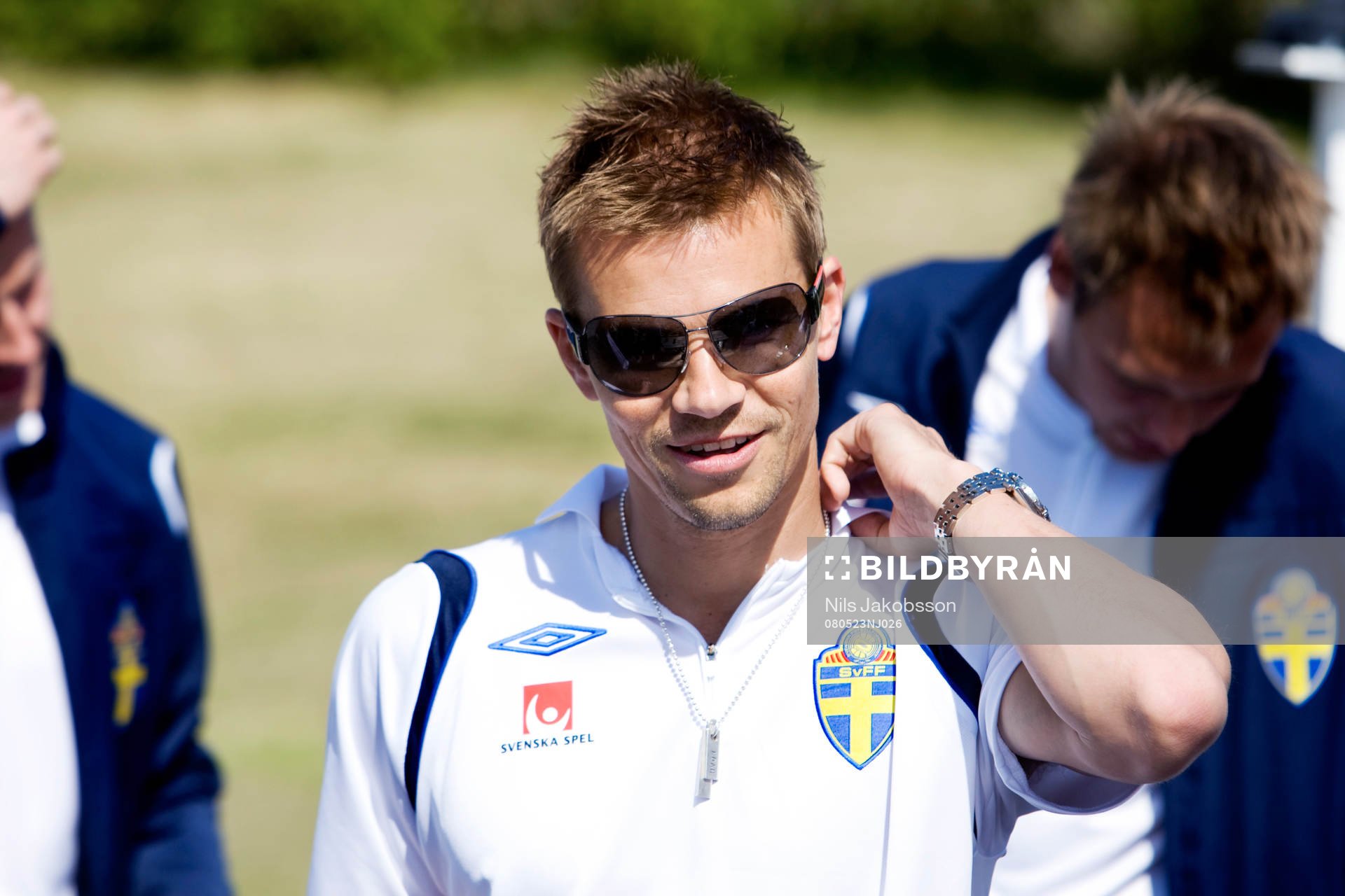 Fotboll, Sverige A, åker båt, Niclas Alexandersson