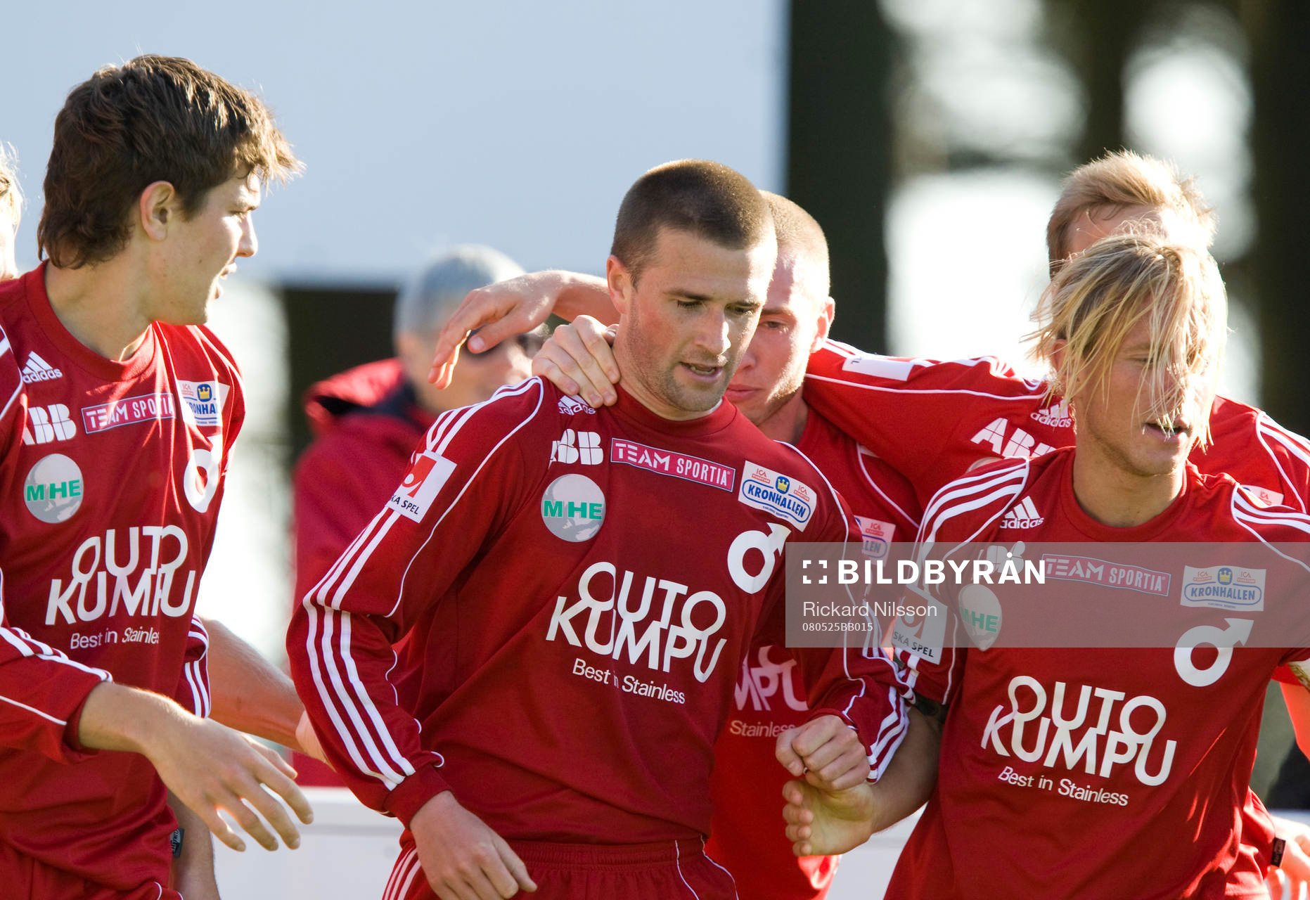  Tobias Solberg och Markus Karlsson, Degerfors, jubel.