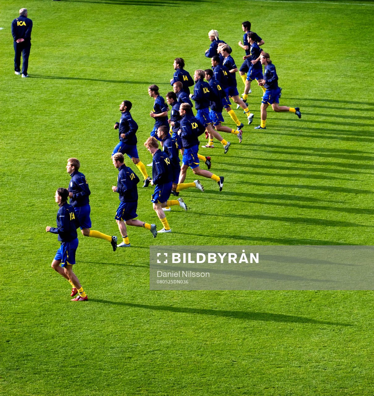 Fotboll, U21 Turnering, Sverige, uppvärmning