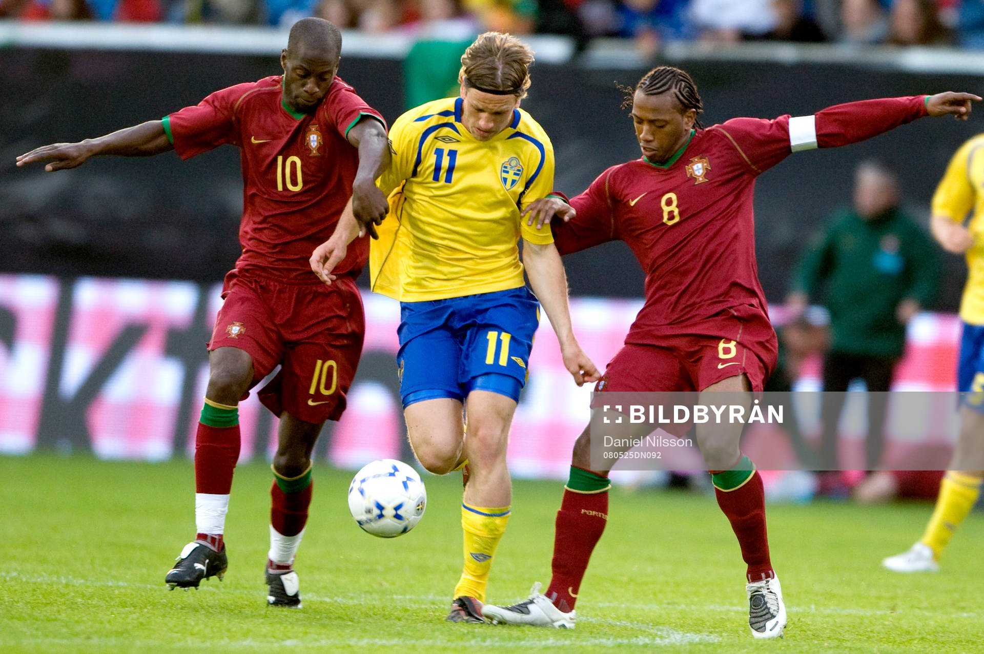 Gustav Svensson, Sverige och Edinho och Manuel Fernandes,