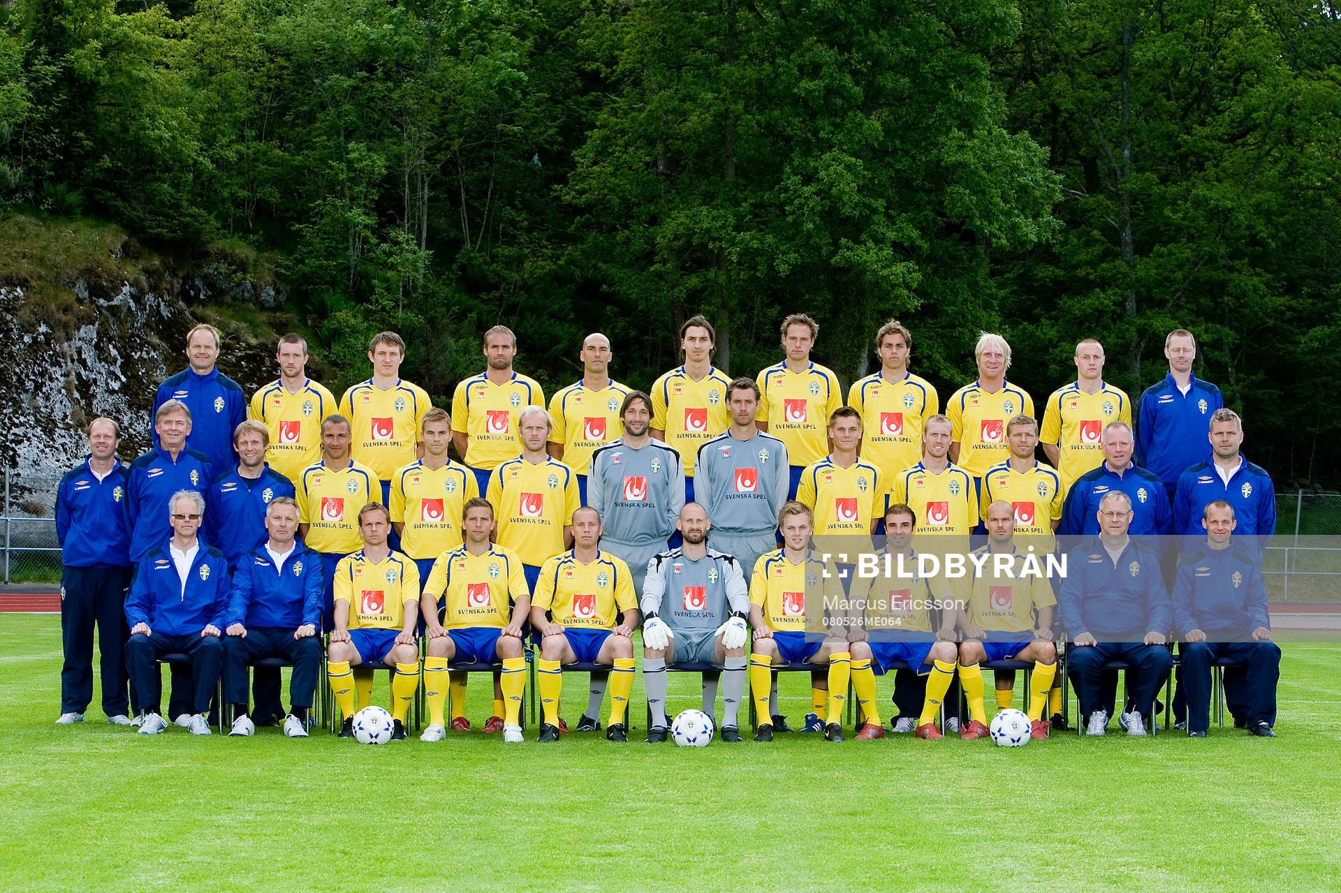 Övre raden fr v.  Johan Allgulander, Mikael Nilsson, Kim