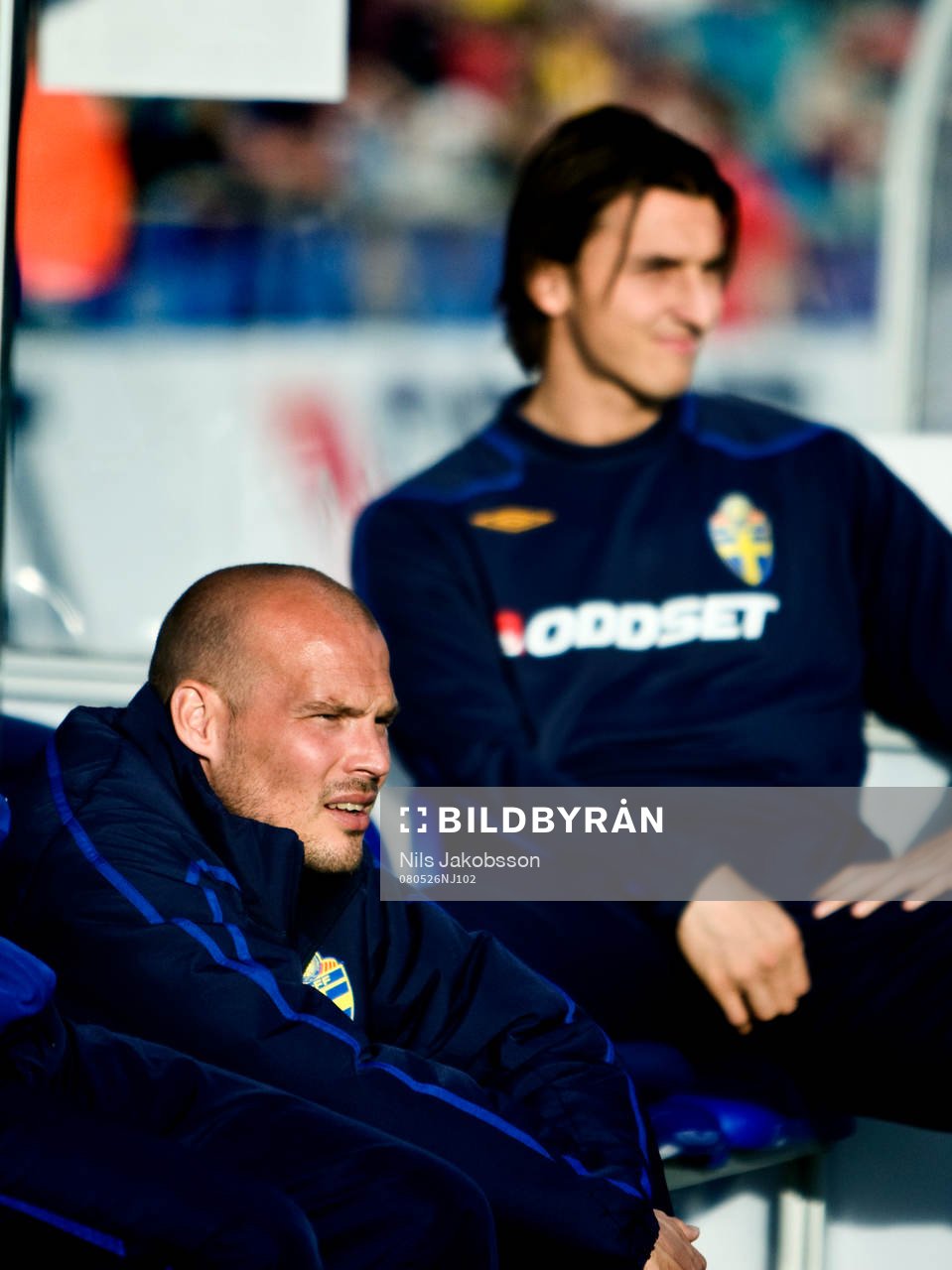 Fredrik Ljungberg och Zlatan Ibrahimovic, Sverige, på