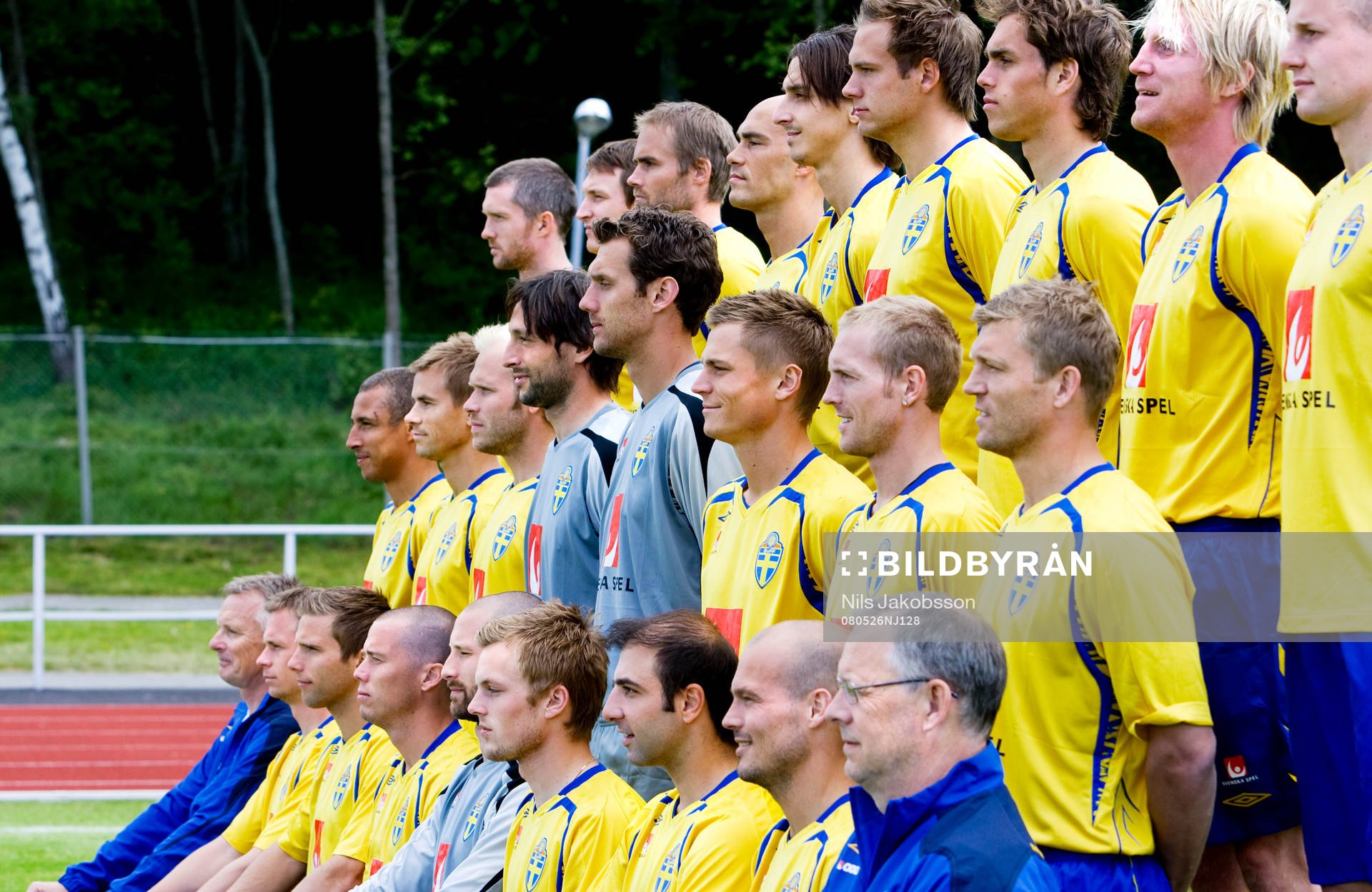 Landslaget poserar