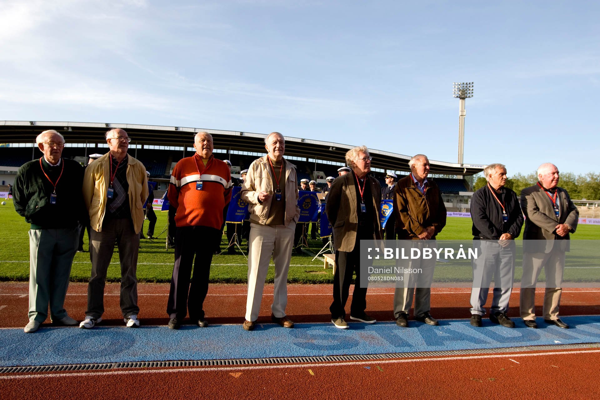  Sven Lundqvist, Bo Hansson, Gert Nilsson och Arne Andersson. De andra fyra från MFF: Åke Larsson, Charles Gustavsson, Lennart Lill-Kick Svensson och Bertil Klumpen Nilsson.