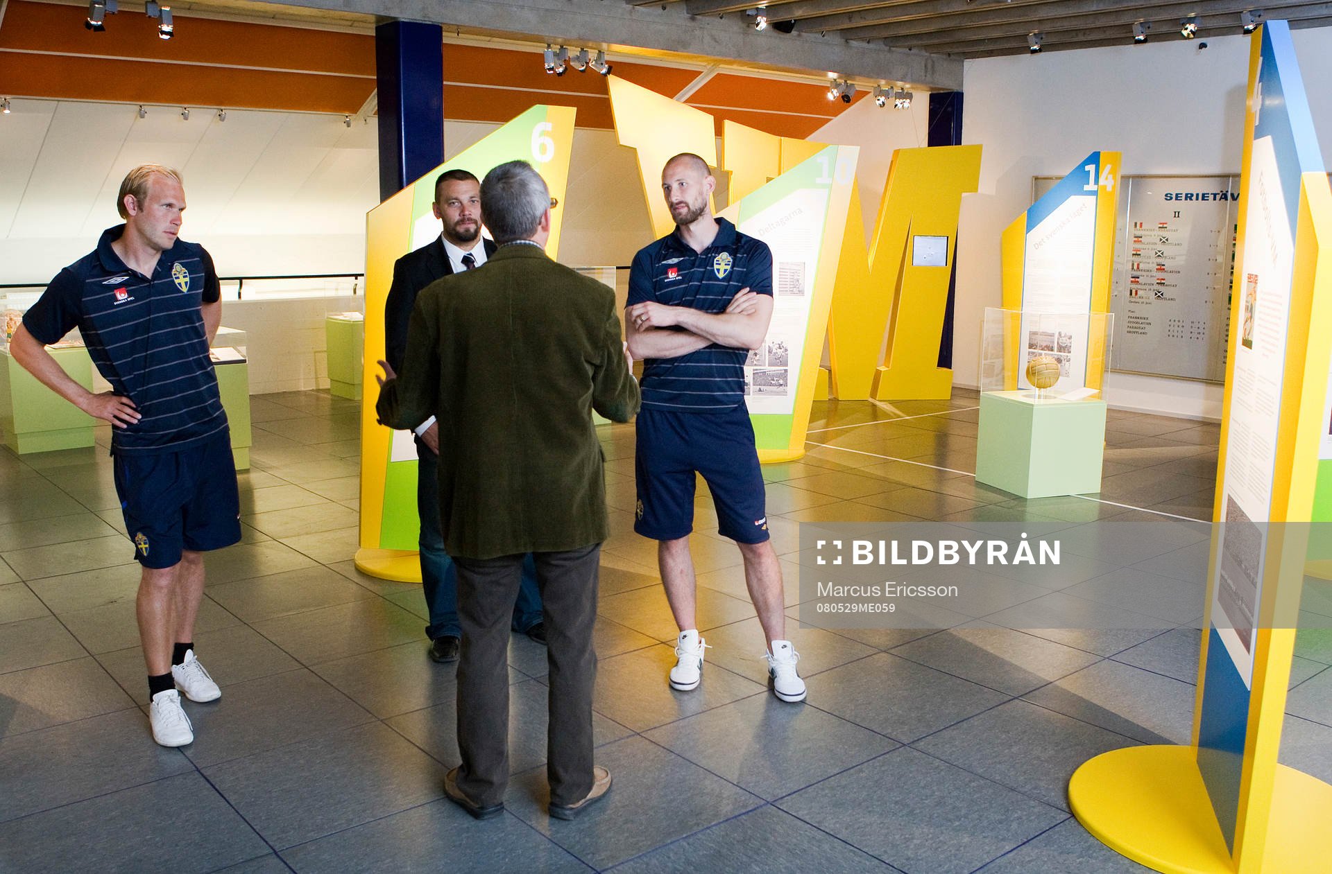 Mikael Dorsin och Johan Wiland  på Idrottsmuseet VM-58