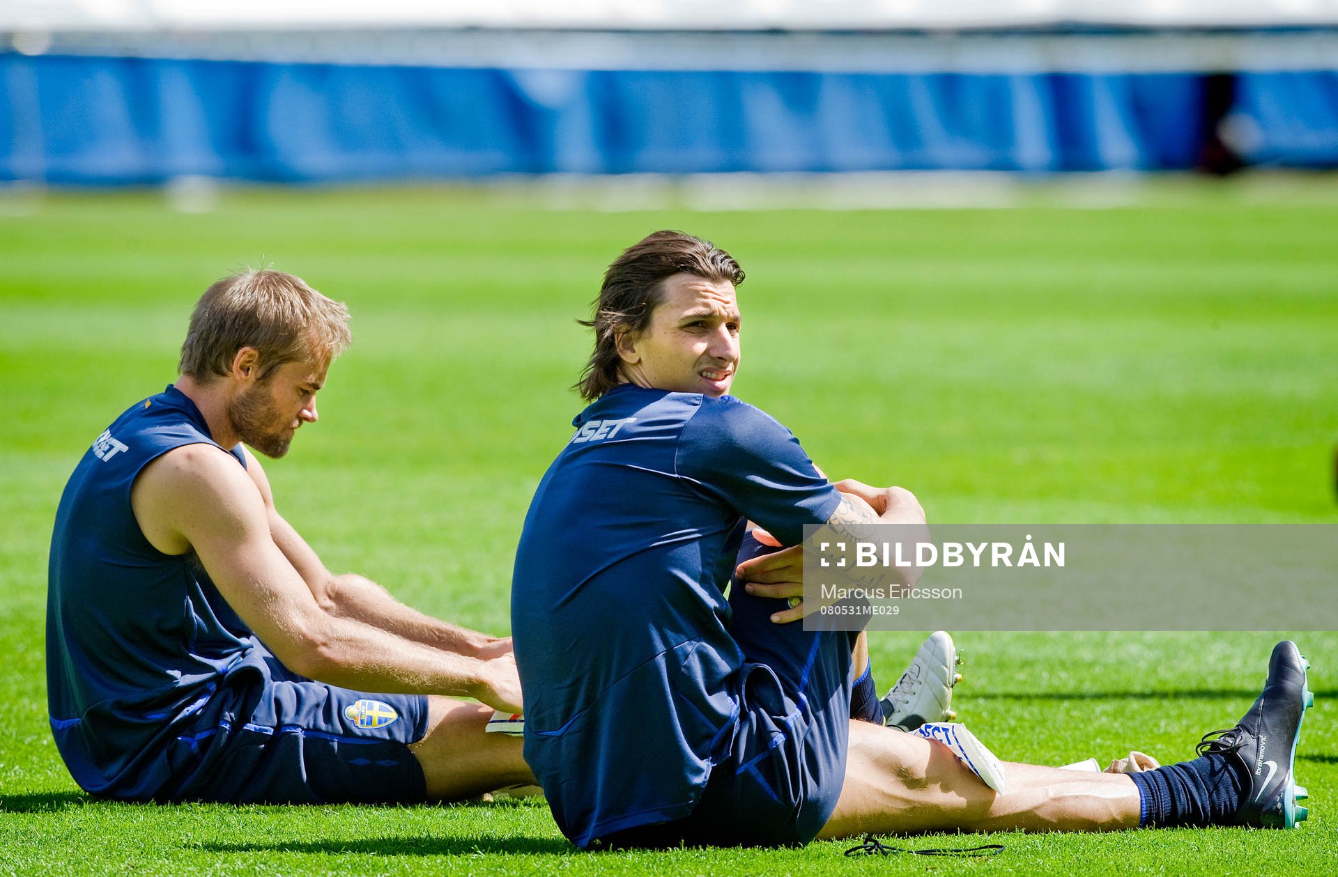 Olof Mellberg och Zlatan Ibrahimovic