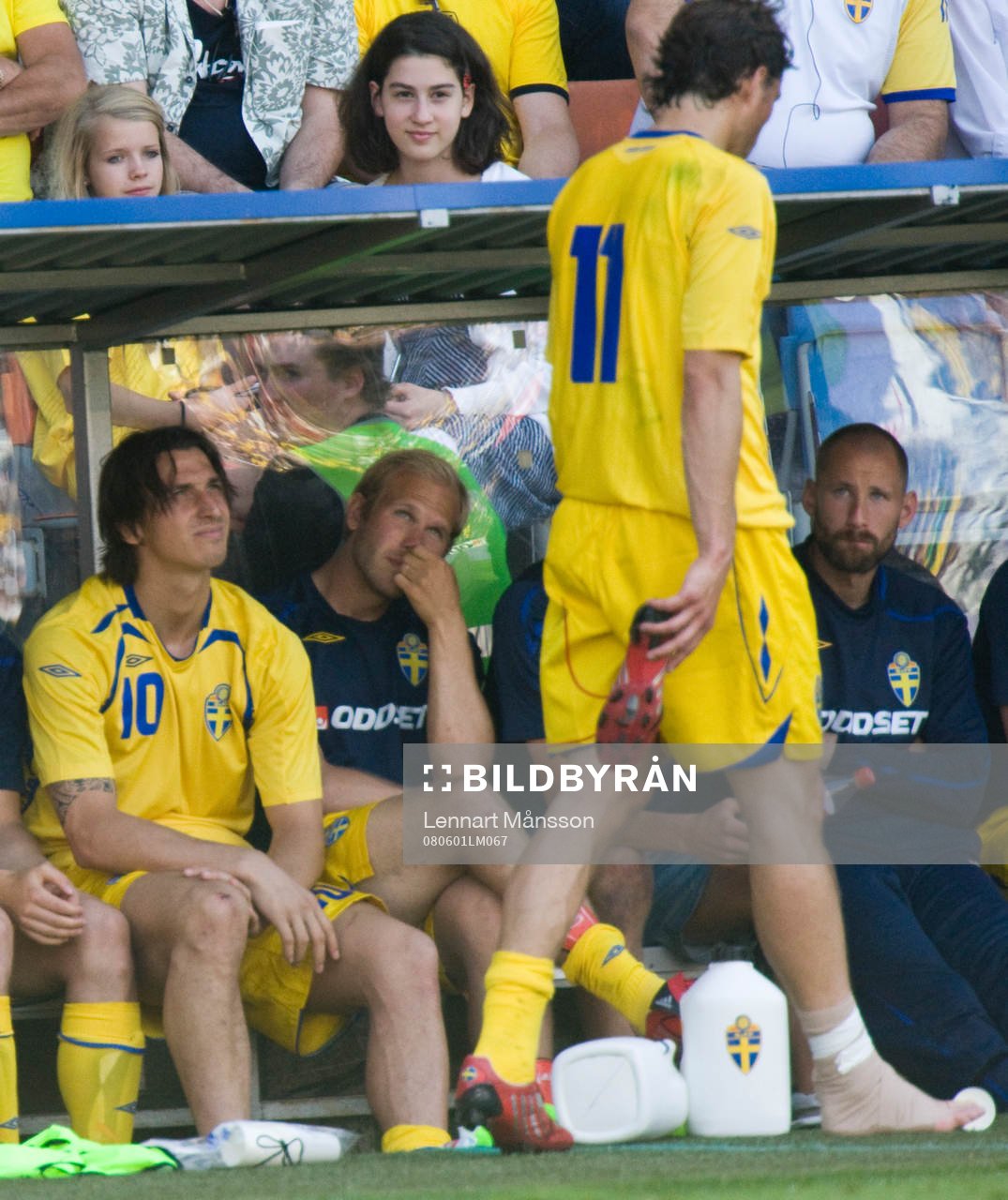 Zlatan Ibrahimovic och Johan Elmander skadade