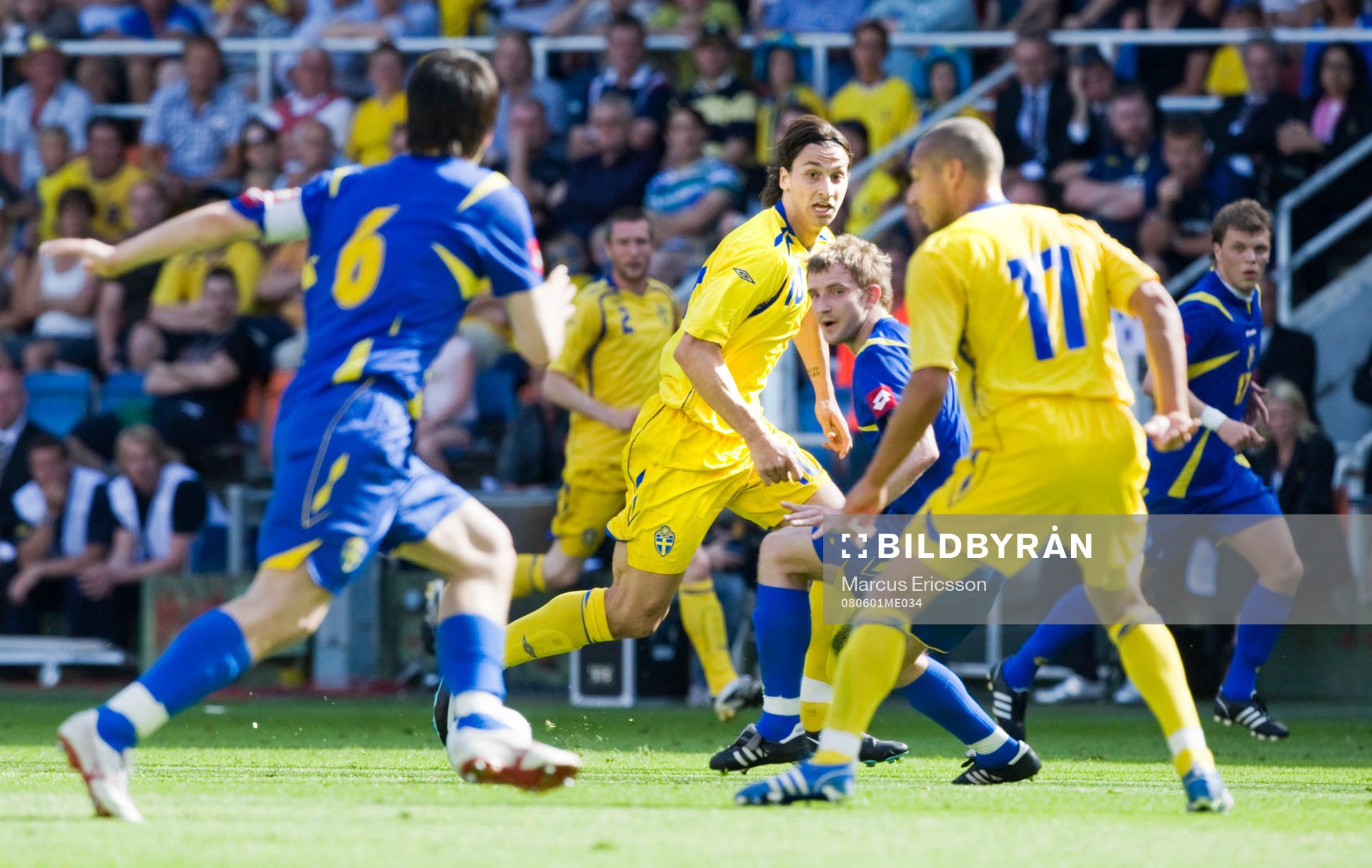 Zlatan Ibrahimovic, och Johan Elmander, Sverige