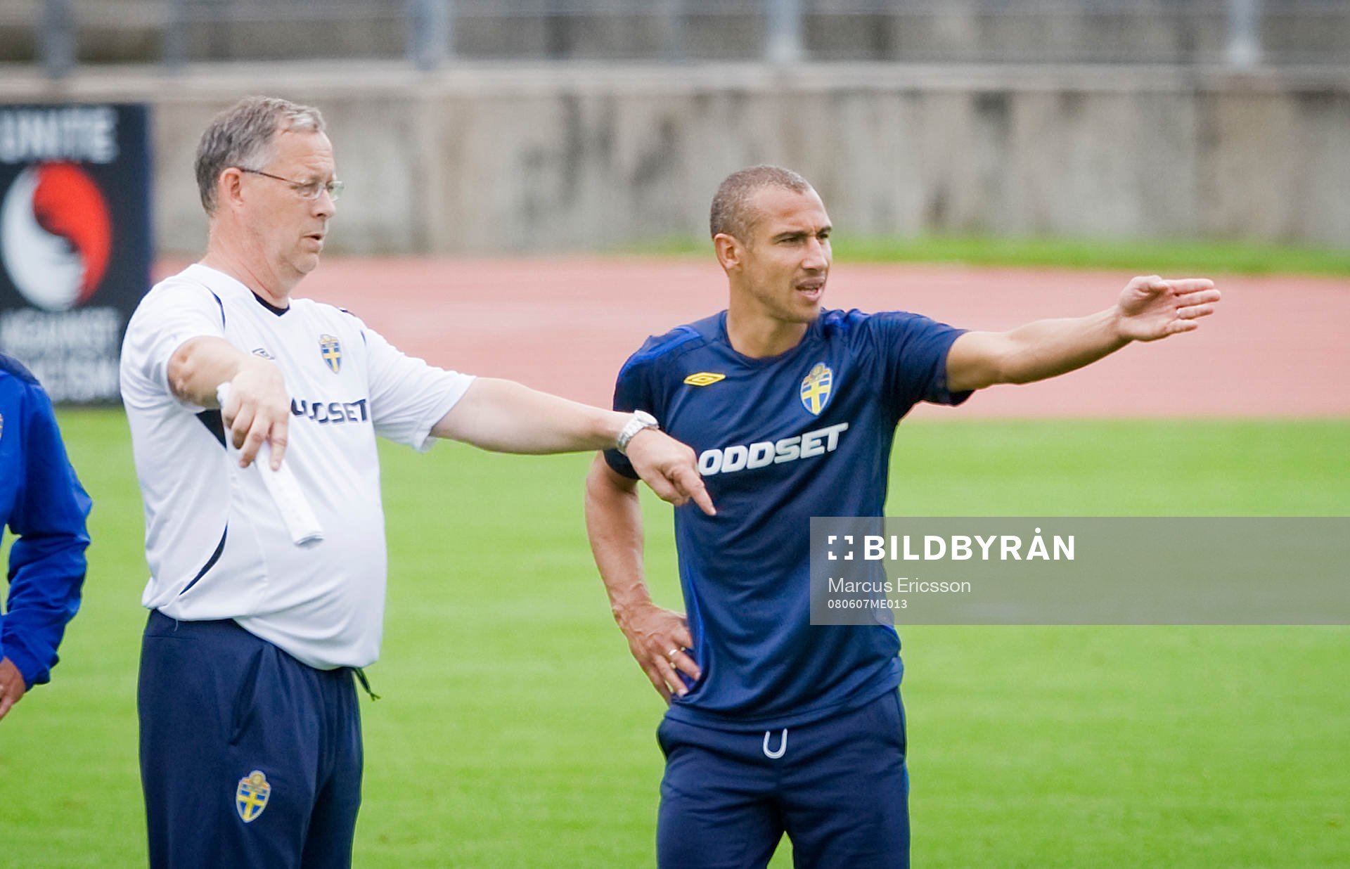 Lars Lagerbäck, Förbundskapten och Henrik Larsson pratar