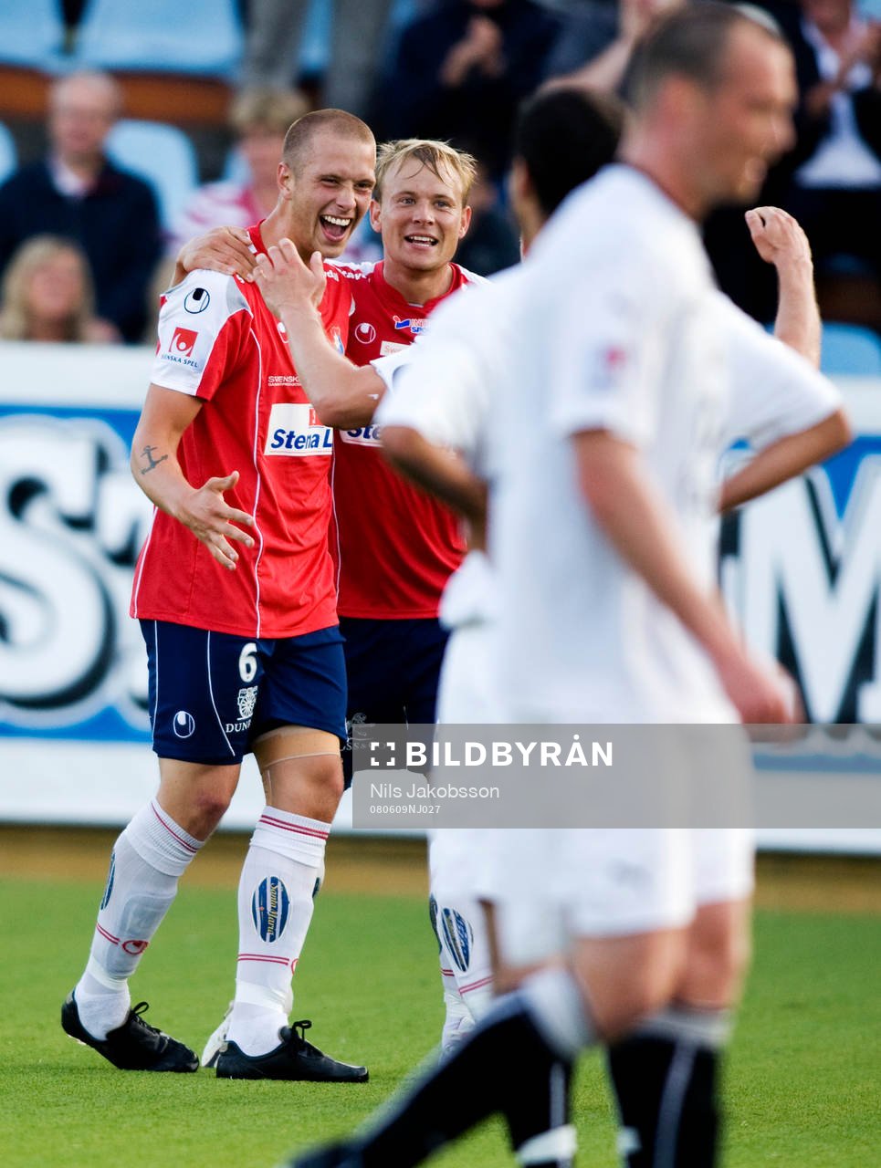  Alexander Mellqvist, Christofer Bengtsson, Örgryte, jubel.