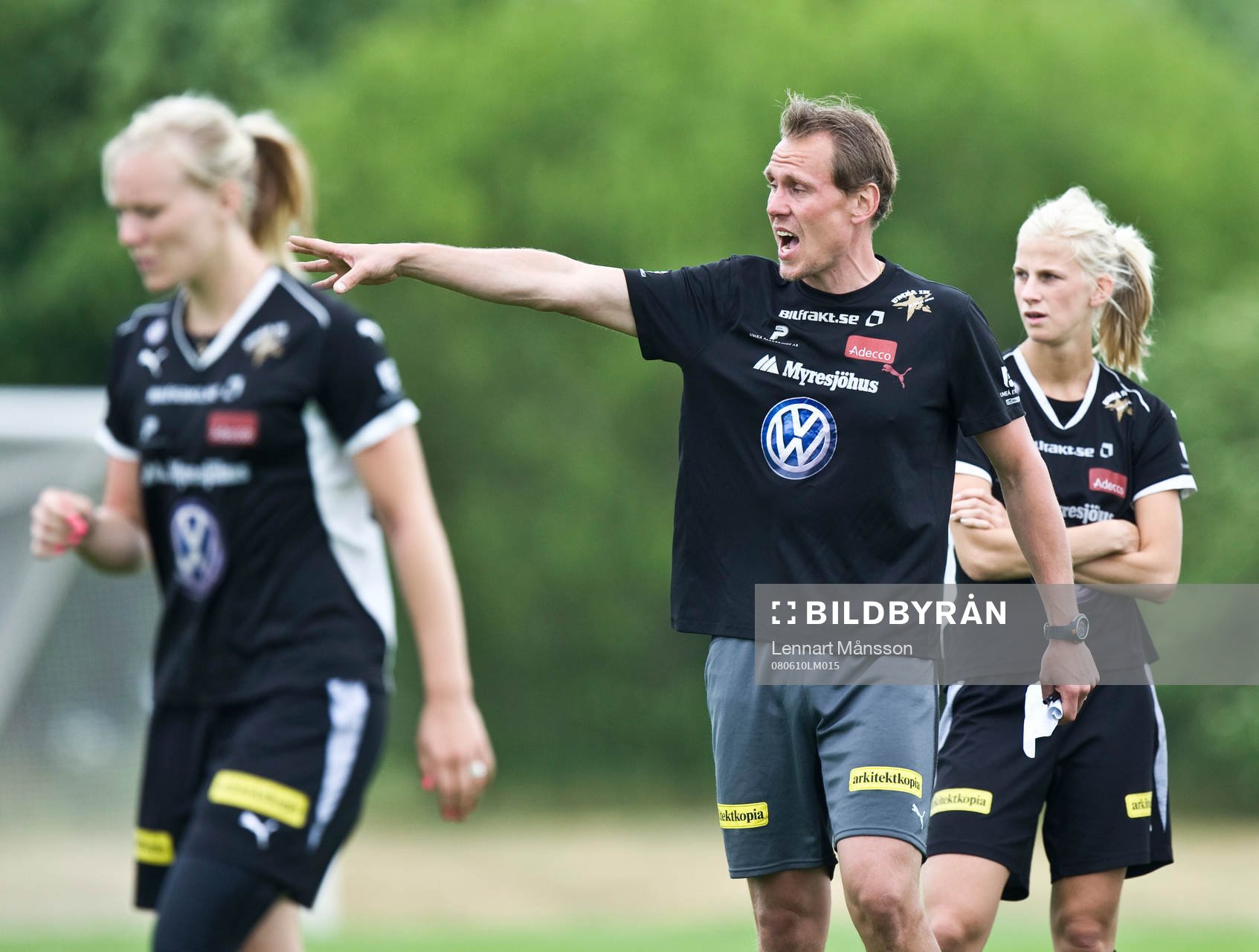 Andrée Jeglertz, tränare och Sofia Jakobsson
