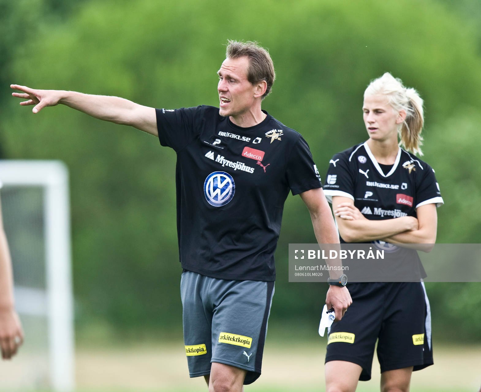 Andrée Jeglertz, tränare och Sofia Jakobsson