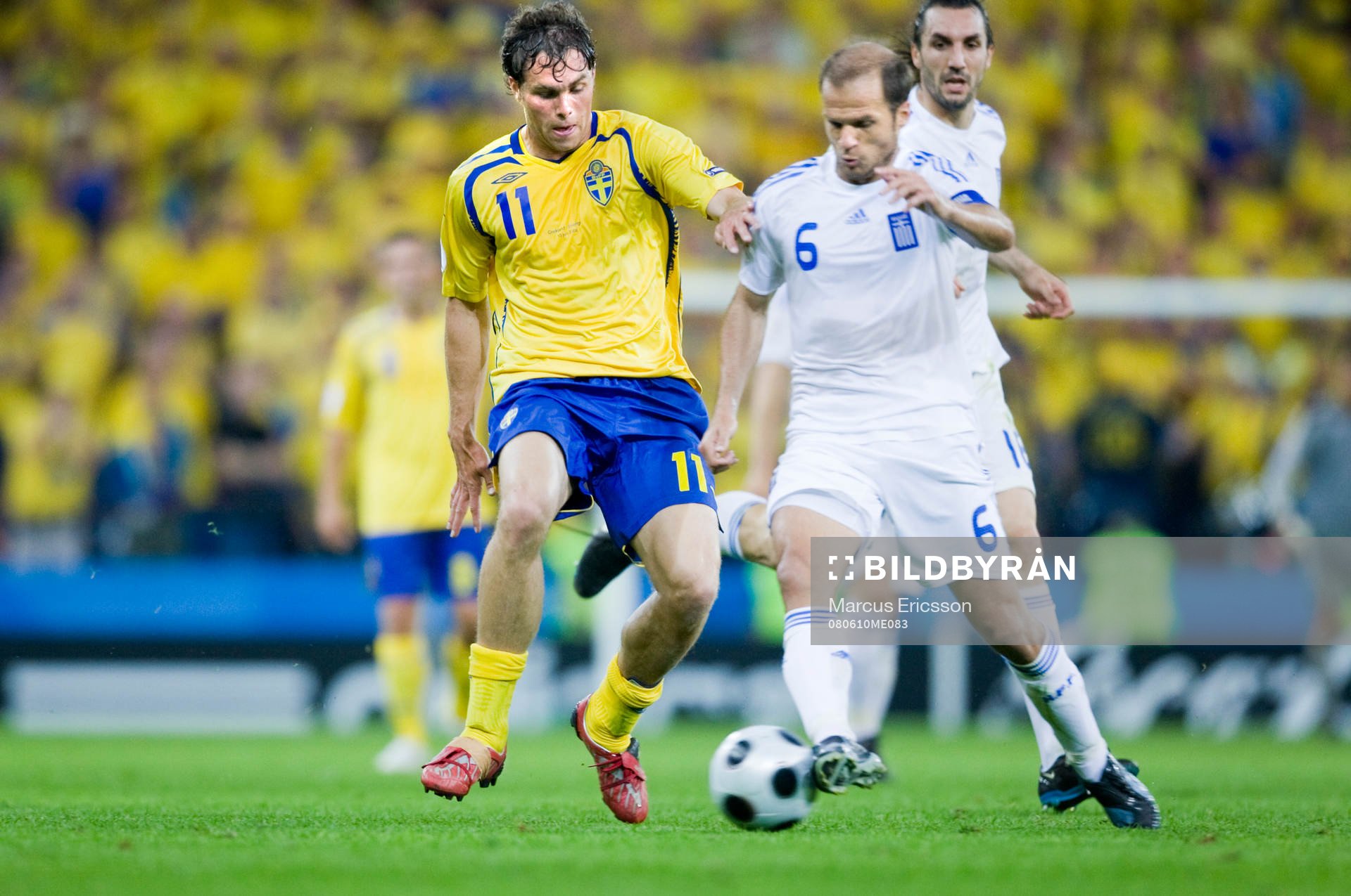 Johan Elmander, Sverige, och Angelos Basinas, Grekland