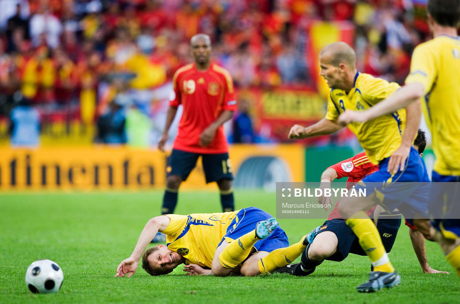 Kim Källström, Sverige,  faller platt