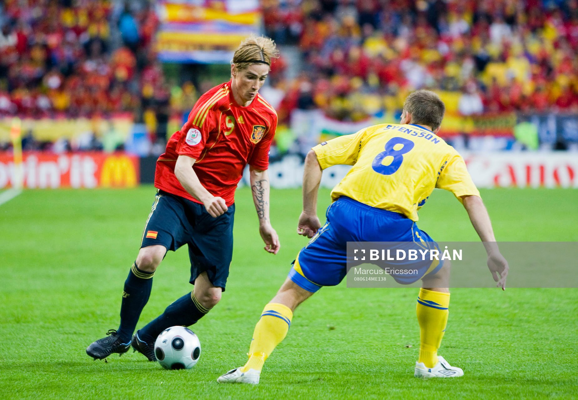 Fernando Torres, Spanien, och Anders Svensson, Sverige