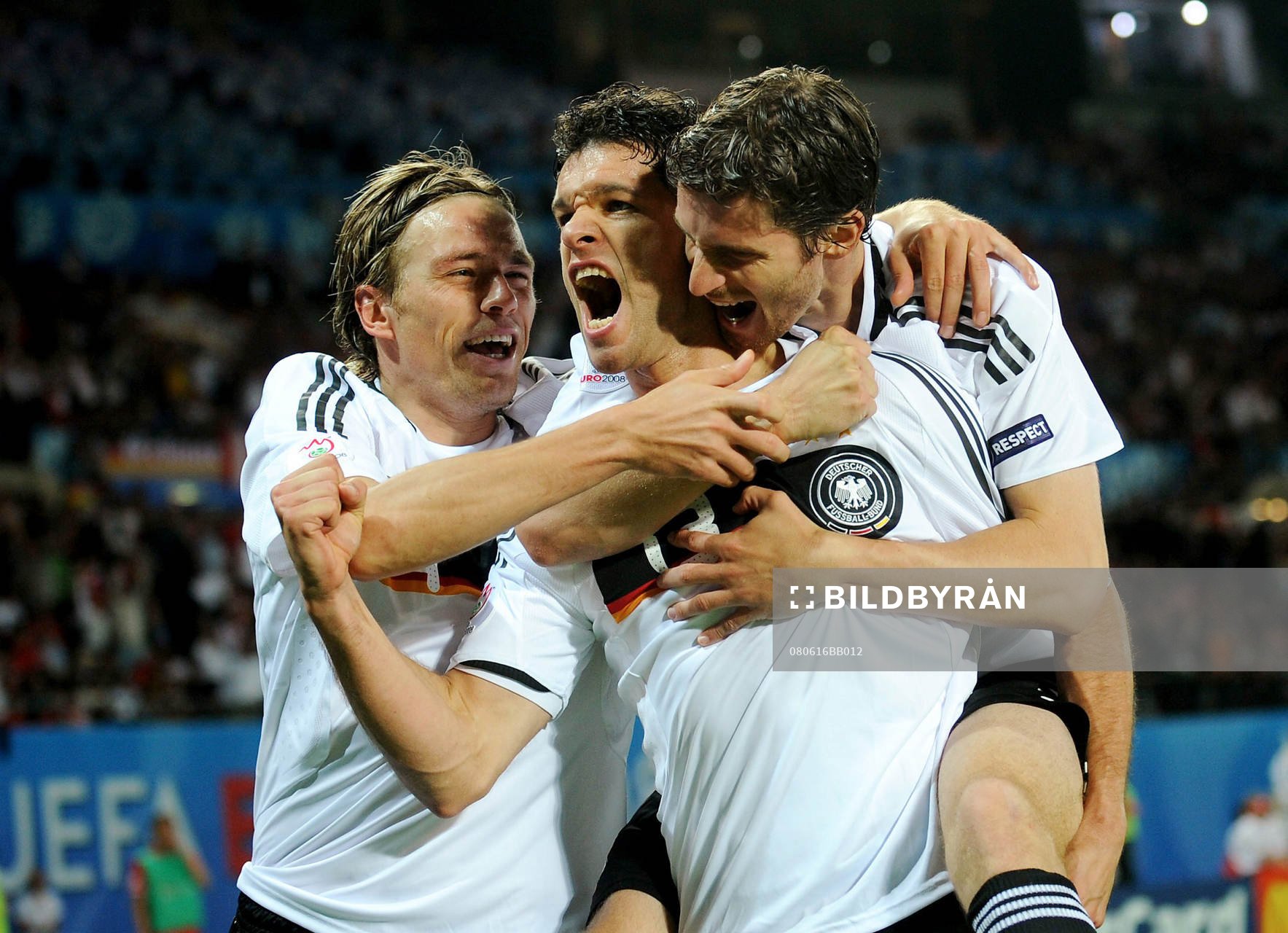 Clemens Fritz, Michael Ballack och Arne Friedrich,