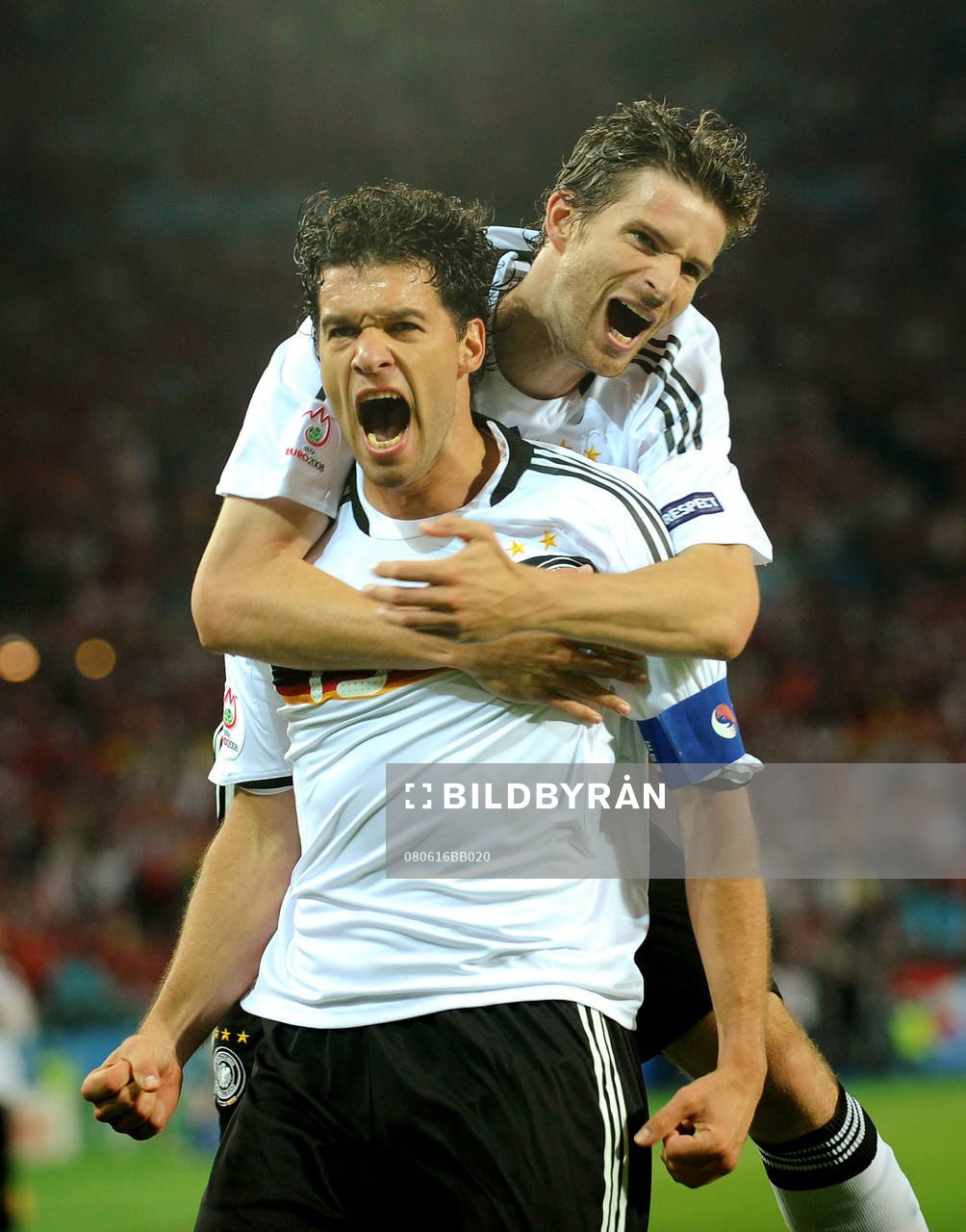 Michael Ballack och Arne Friedrich, Tyskland. Glädje, jubel