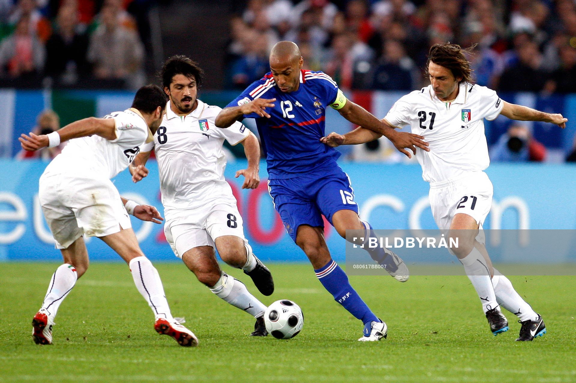 Thierry Henry, Frankrike, Gennaro Gattuso och Andrea Pirlo,