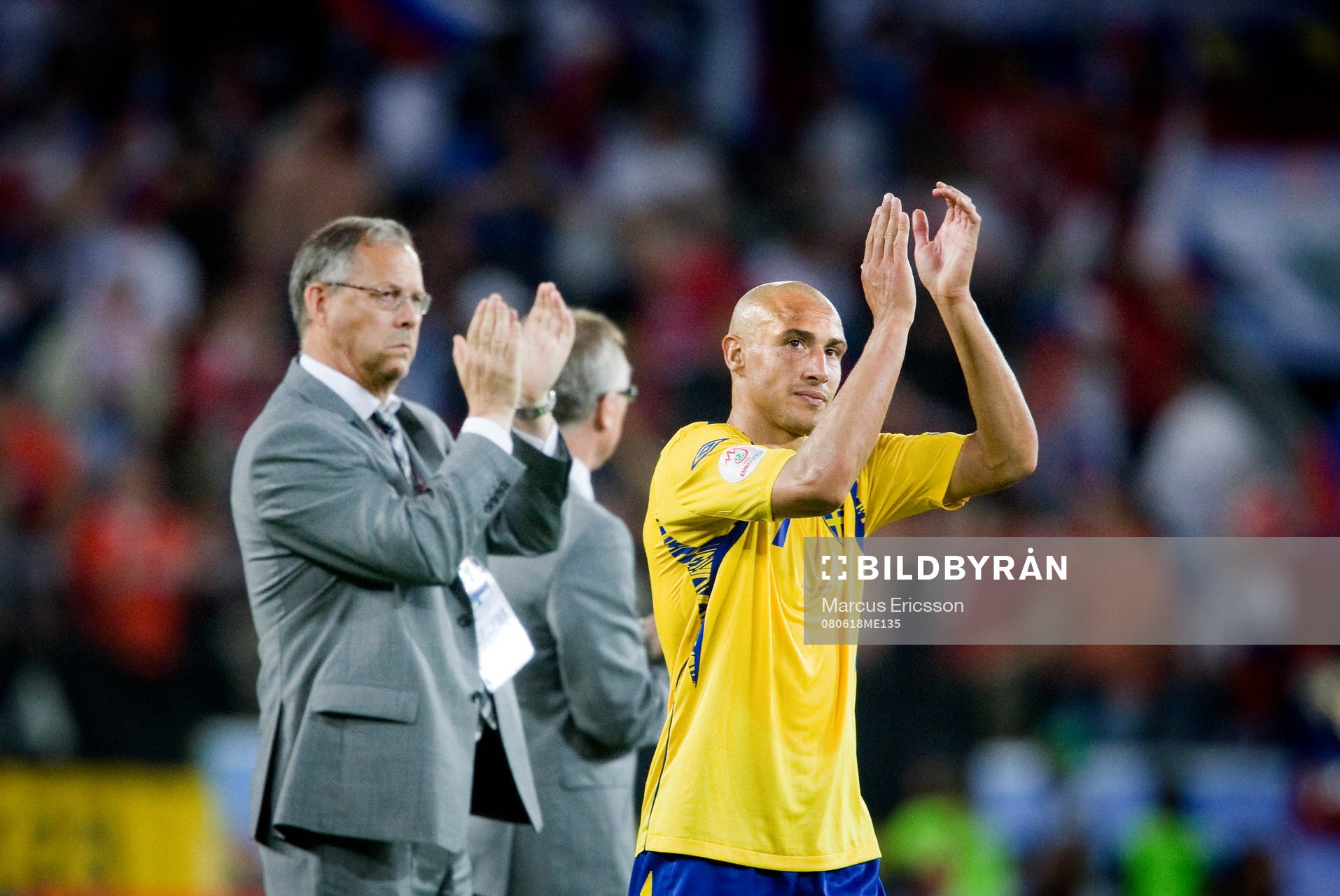 Lars Lagerbäck, Förbundskapten, och Henrik Larsson,