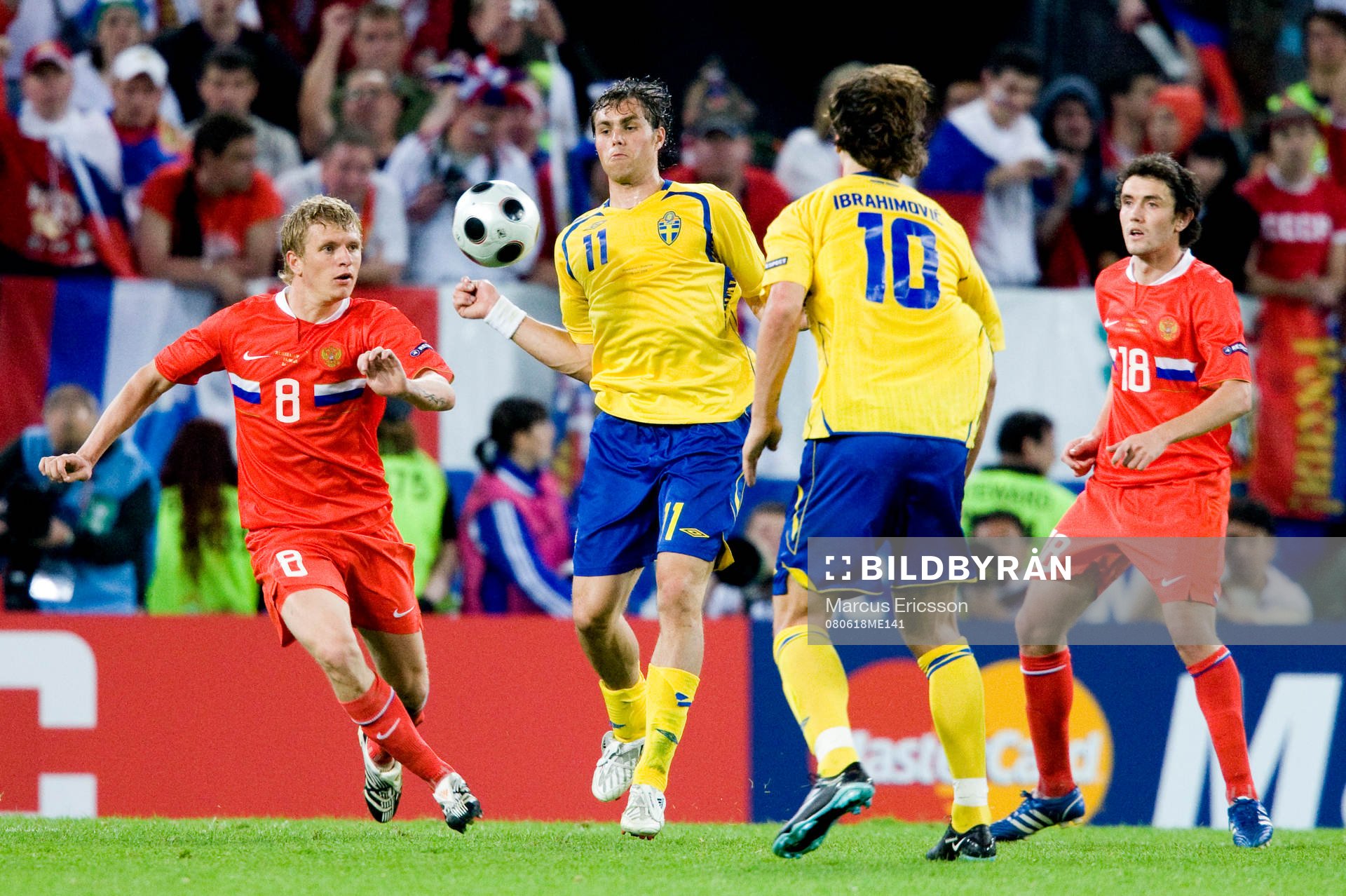 Danis Kolodin, Ryssland, Johan Elmander, Sverige, Zlatan