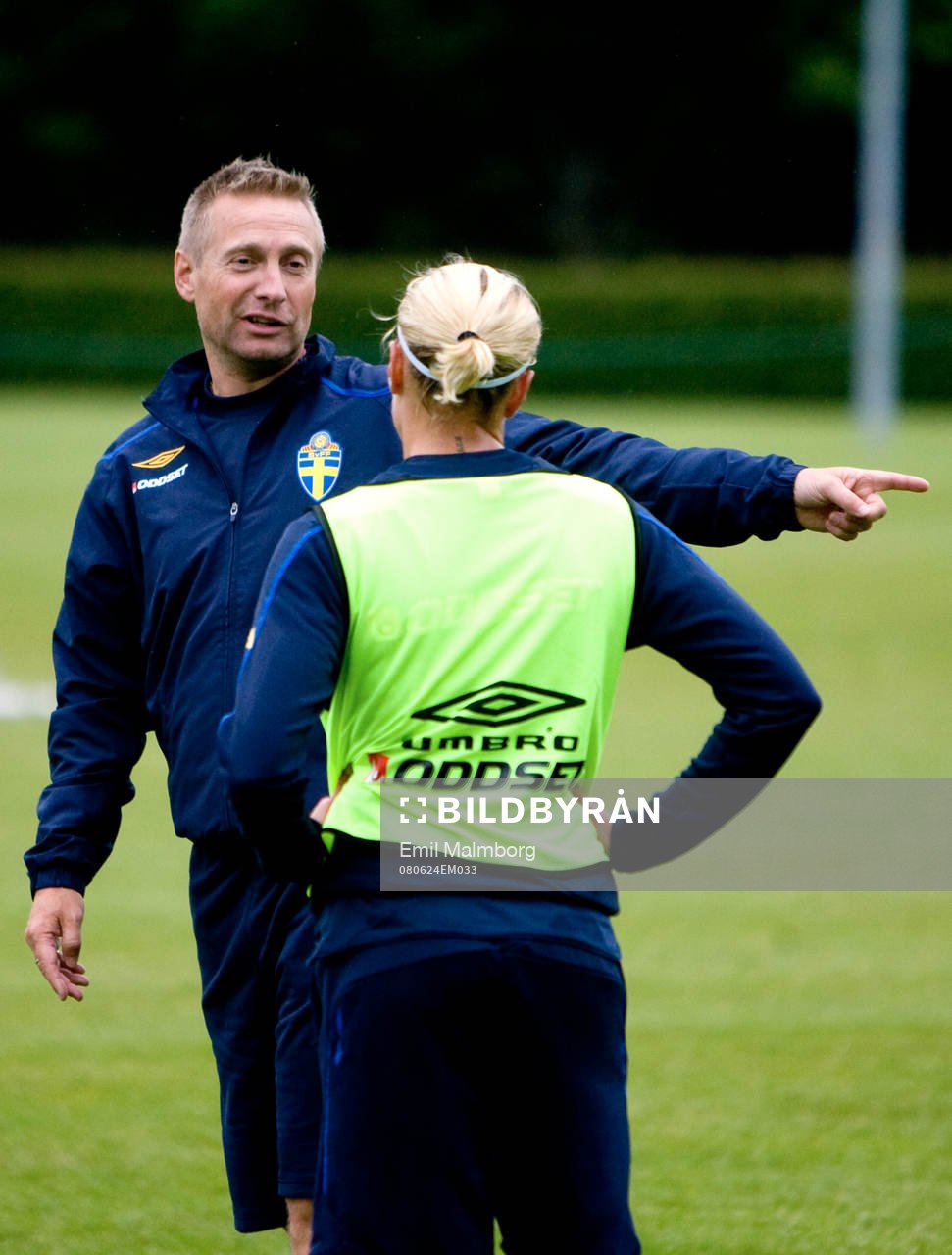 Thomas Dennerby, tränare, och Karolina Westberg