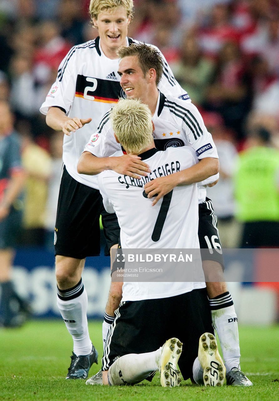 Philipp Lahm och Bastian Schweinsteiger, Tyskland, jubel