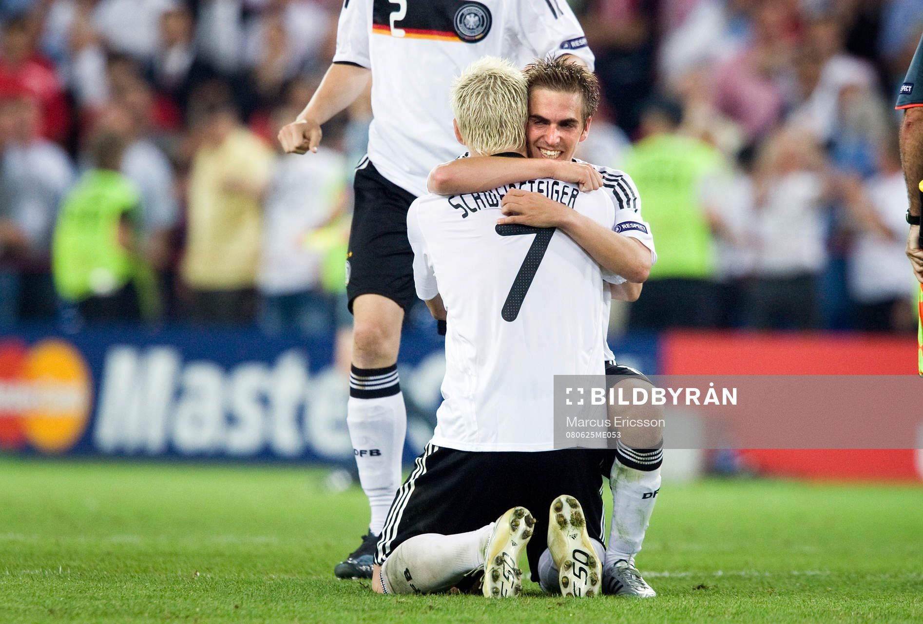 Philipp Lahm och Bastian Schweinsteiger, Tyskland, jubel