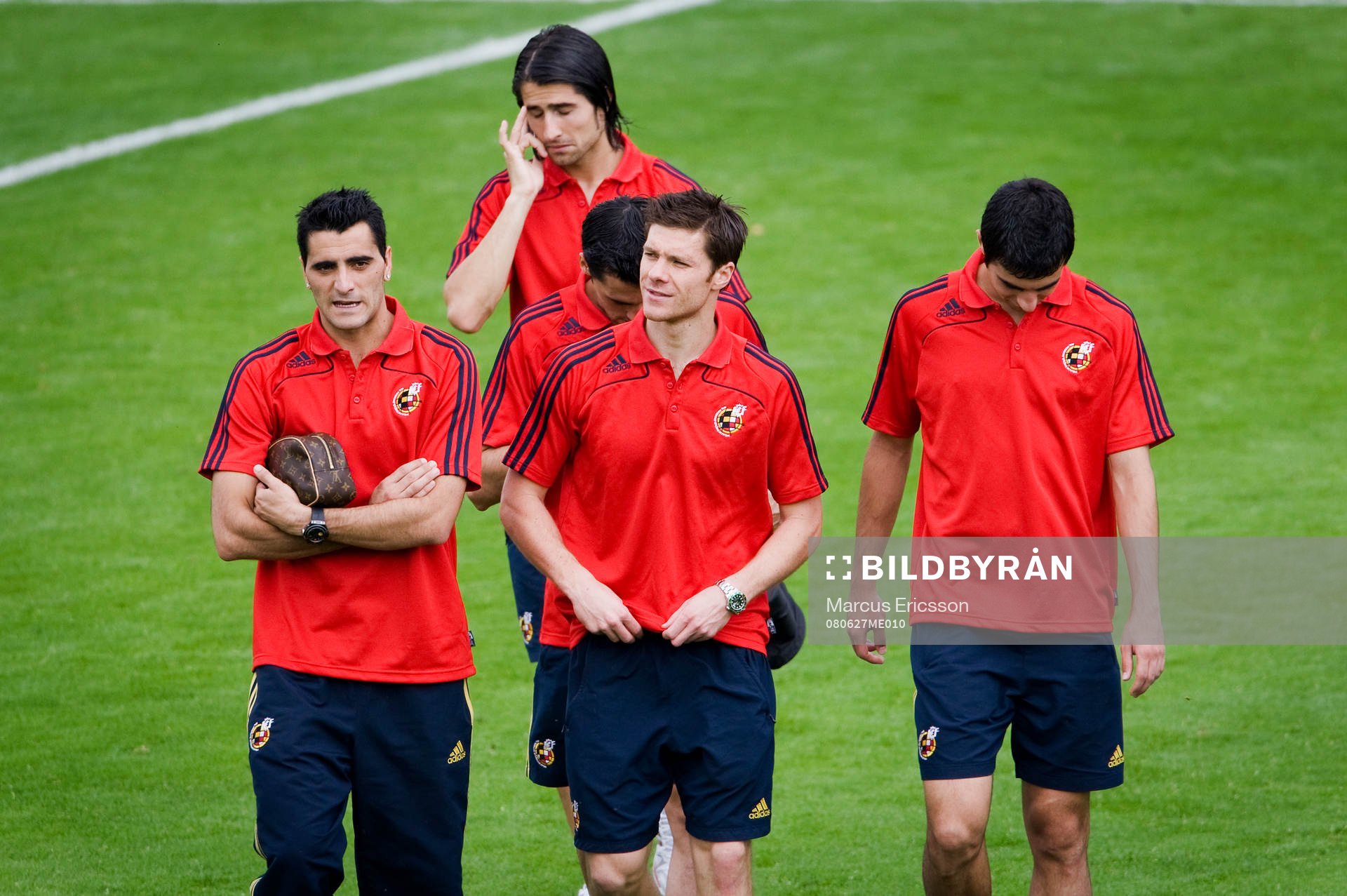 Träning. David Güiza och Xabi Alonso, media