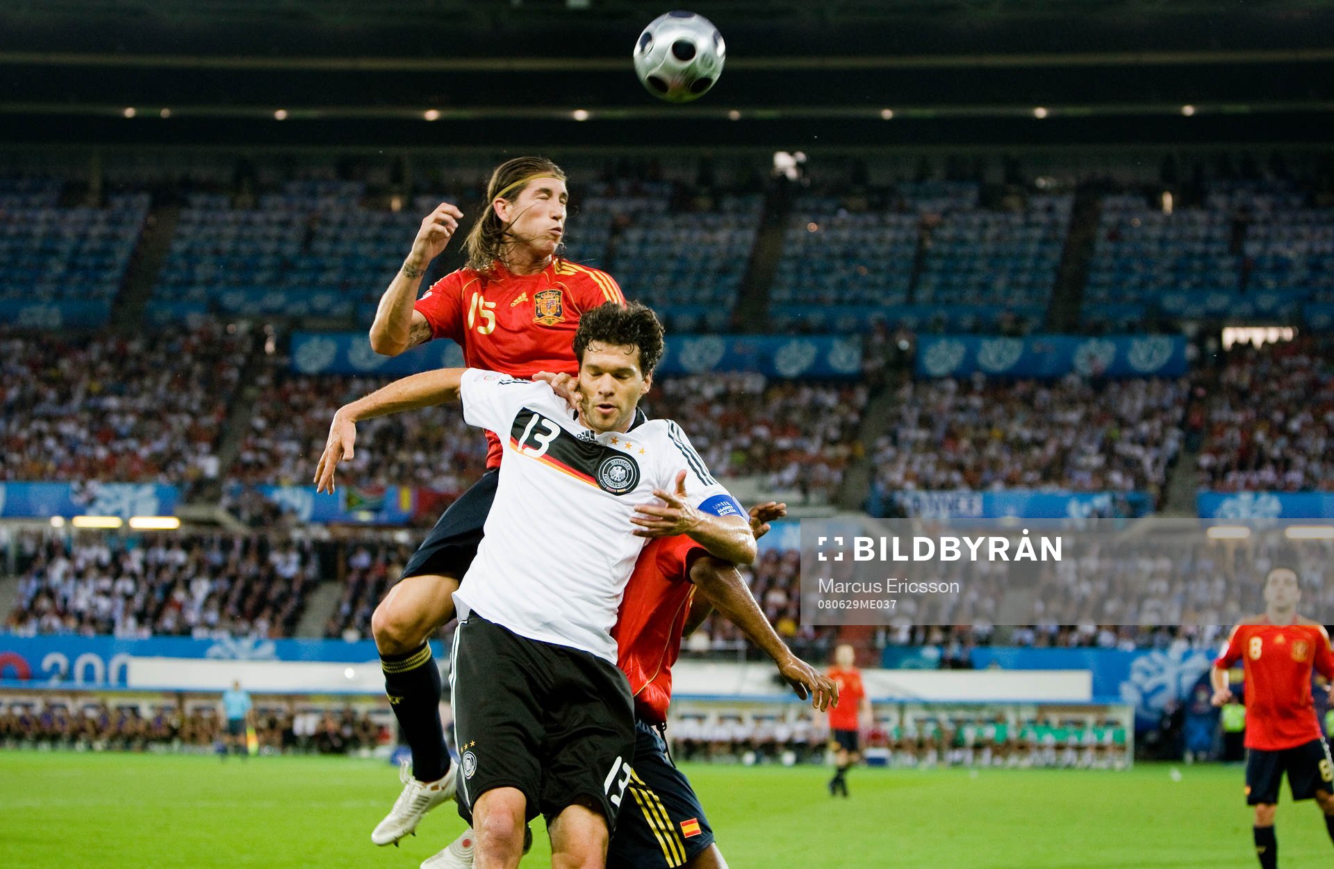 Sergio Ramos, Spanien, och Michael Ballack, Tyskland