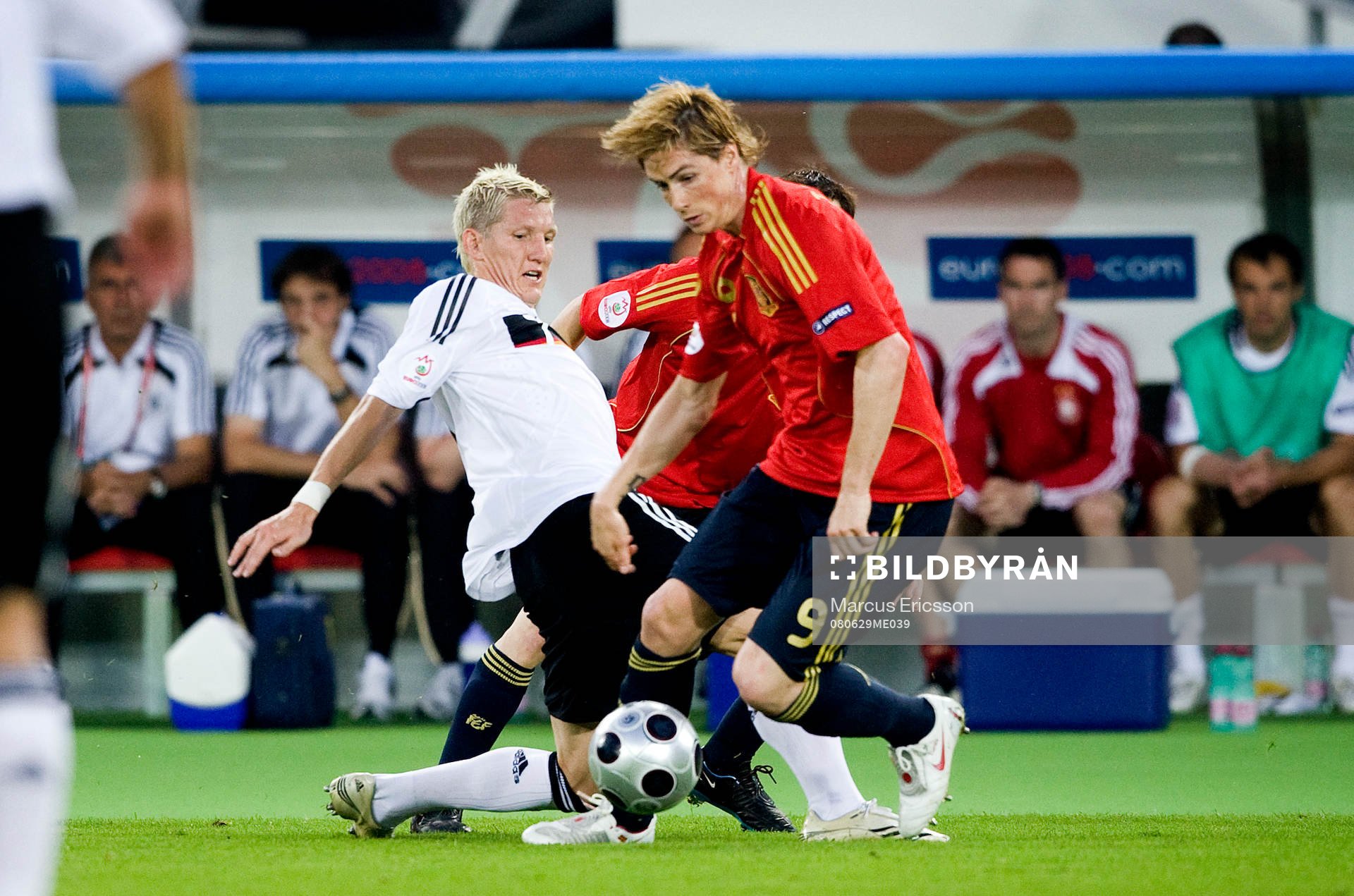 Bastian Schweinsteiger, Tyskland och Fernando Torres,