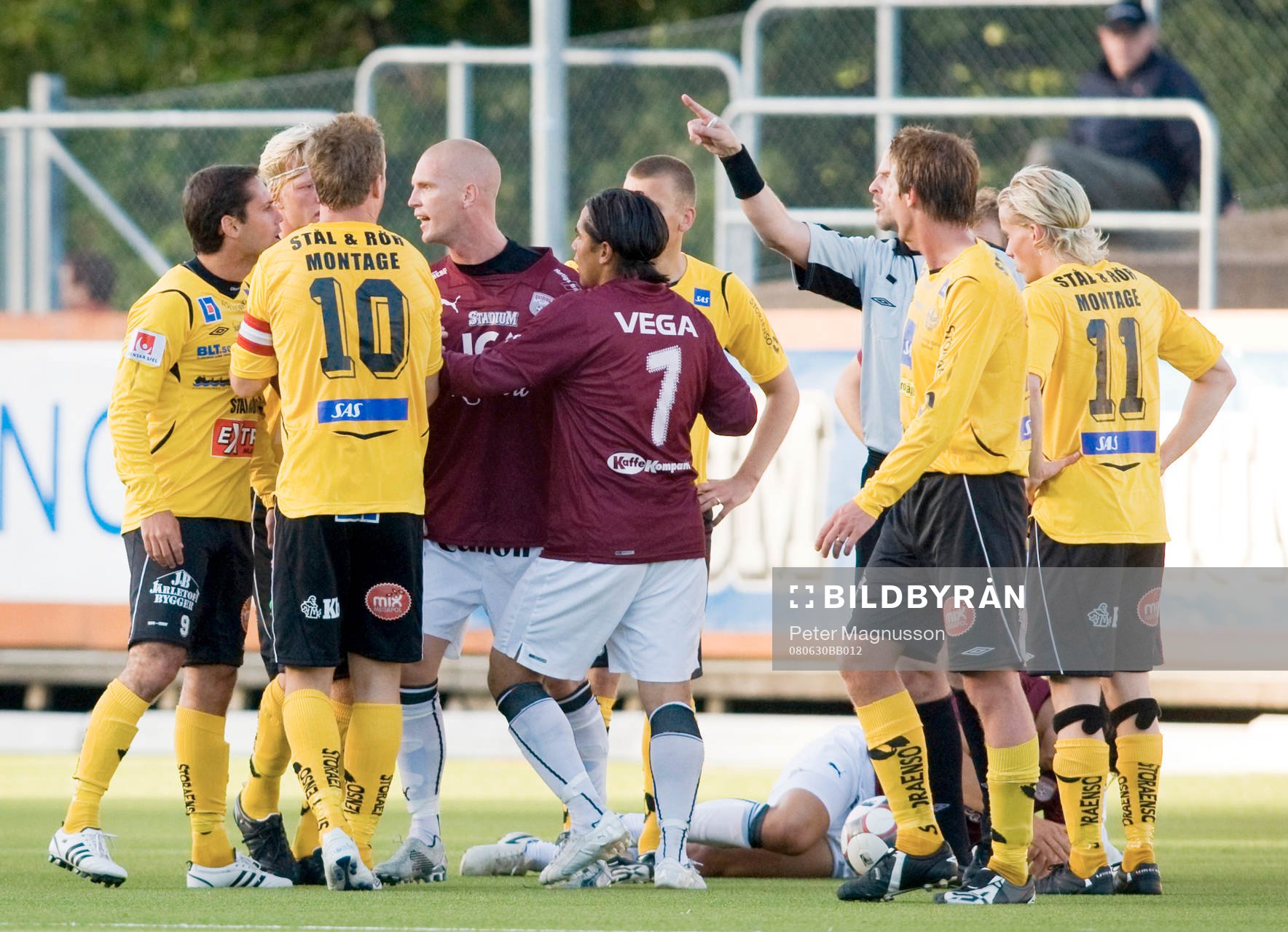 Marcelo Sarvas, Mjällby, utvisning