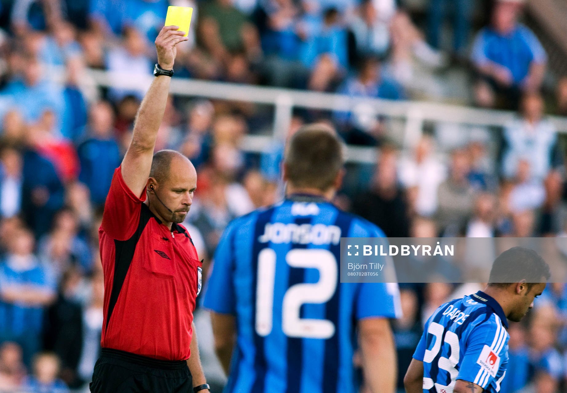 Martin Hansson, domare, gult kort