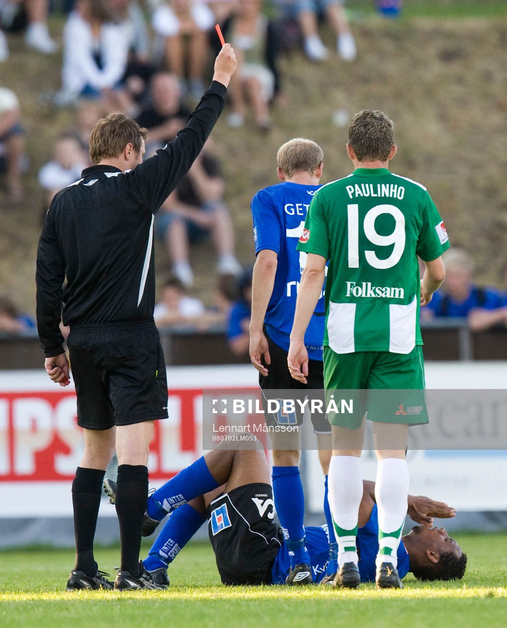 Utvisning, Marcus Törnstrand och rött kort, domare,