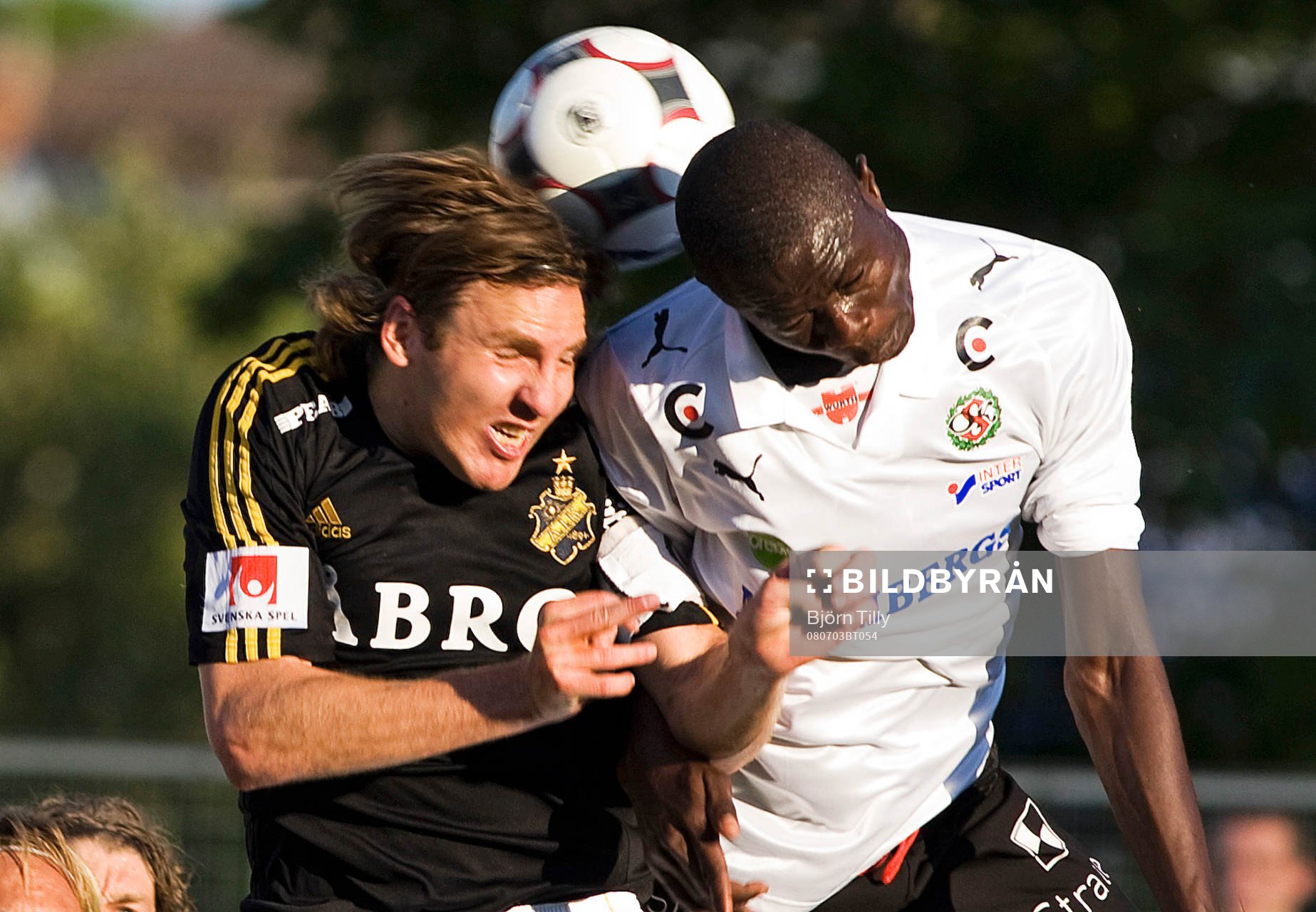 Nils-Eric Johansson, AIK och Bertin Samuel Zé Ndille,