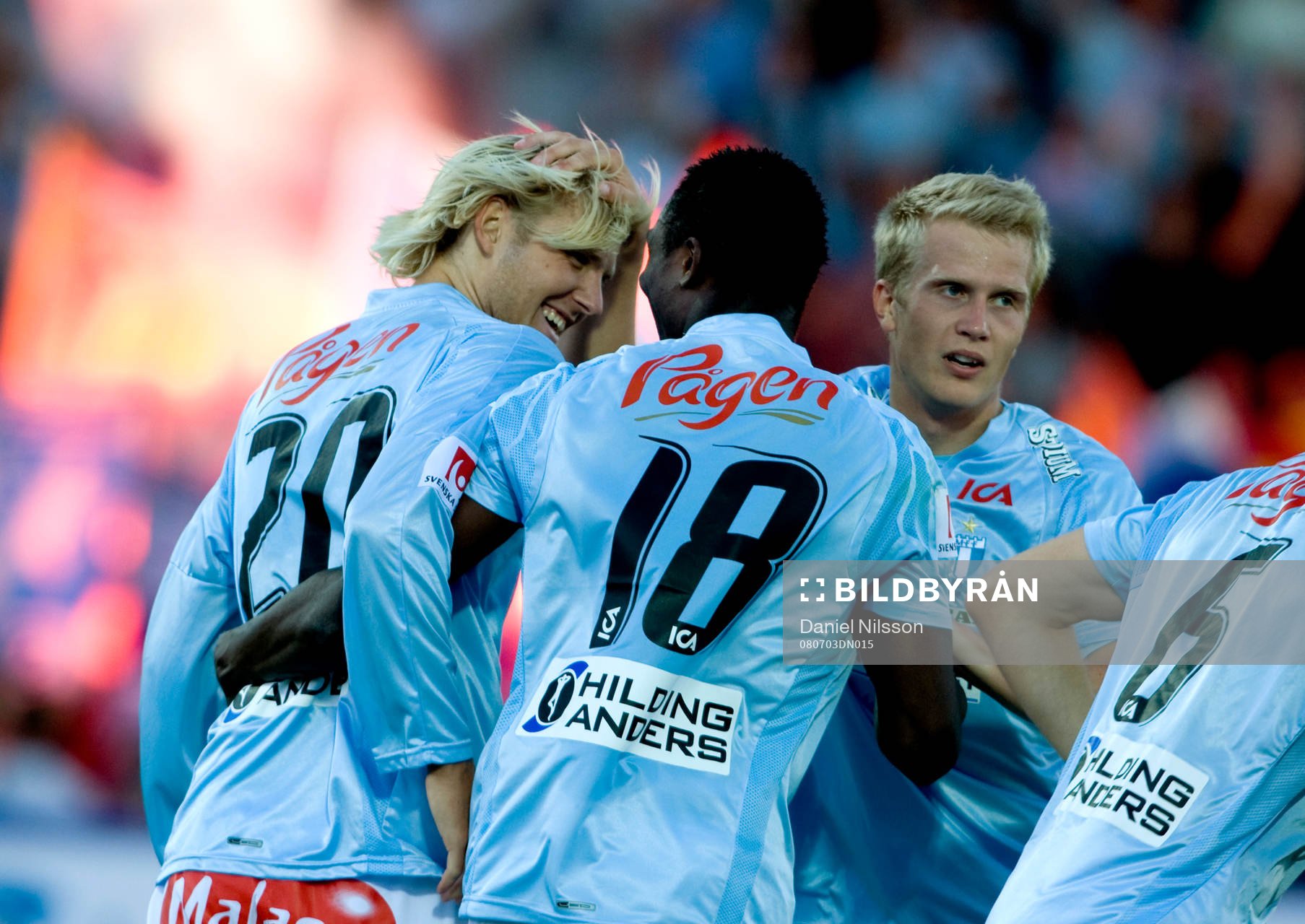 Ola Toivonen, Malmö gjorde 2-1. Jubel med Joakim Nilsson