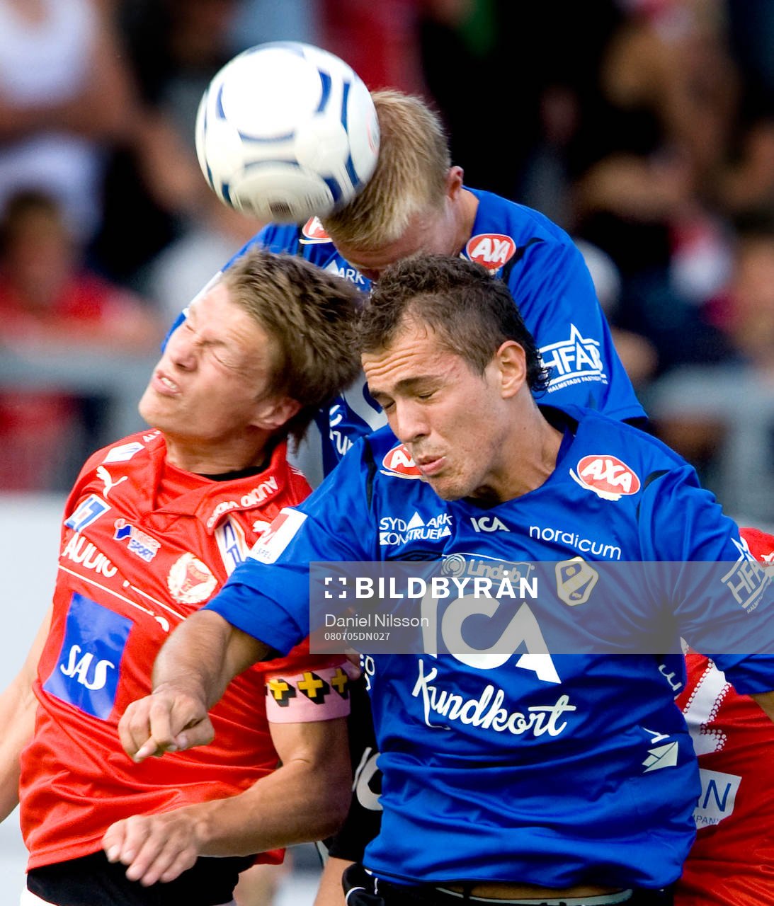 Peter Larsson och Emir Kujovic, Halmstad och Viktor Elm,
